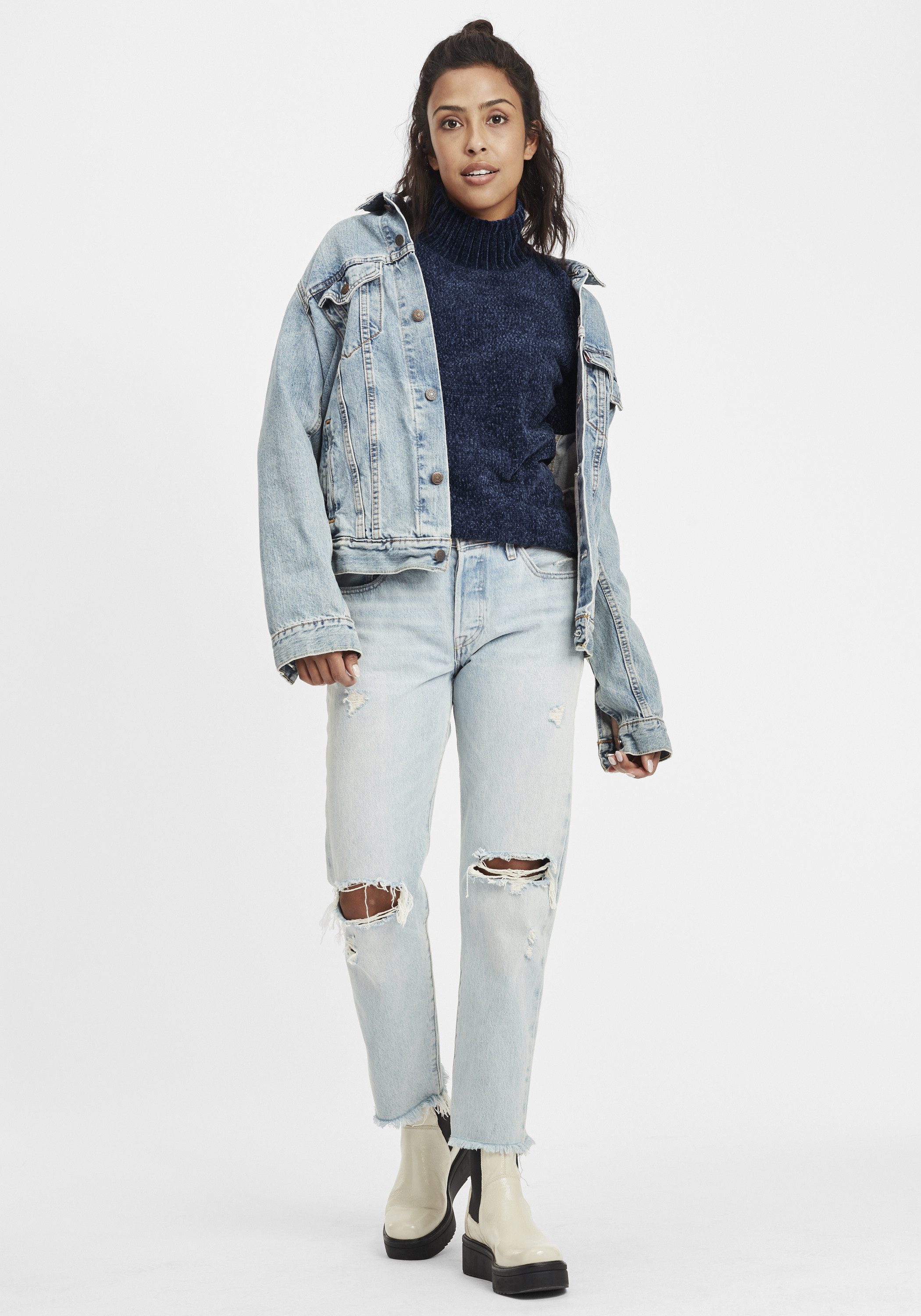 OXMO Strickpullover OXEstella Pullover in Fein-Strick Optik günstig online kaufen