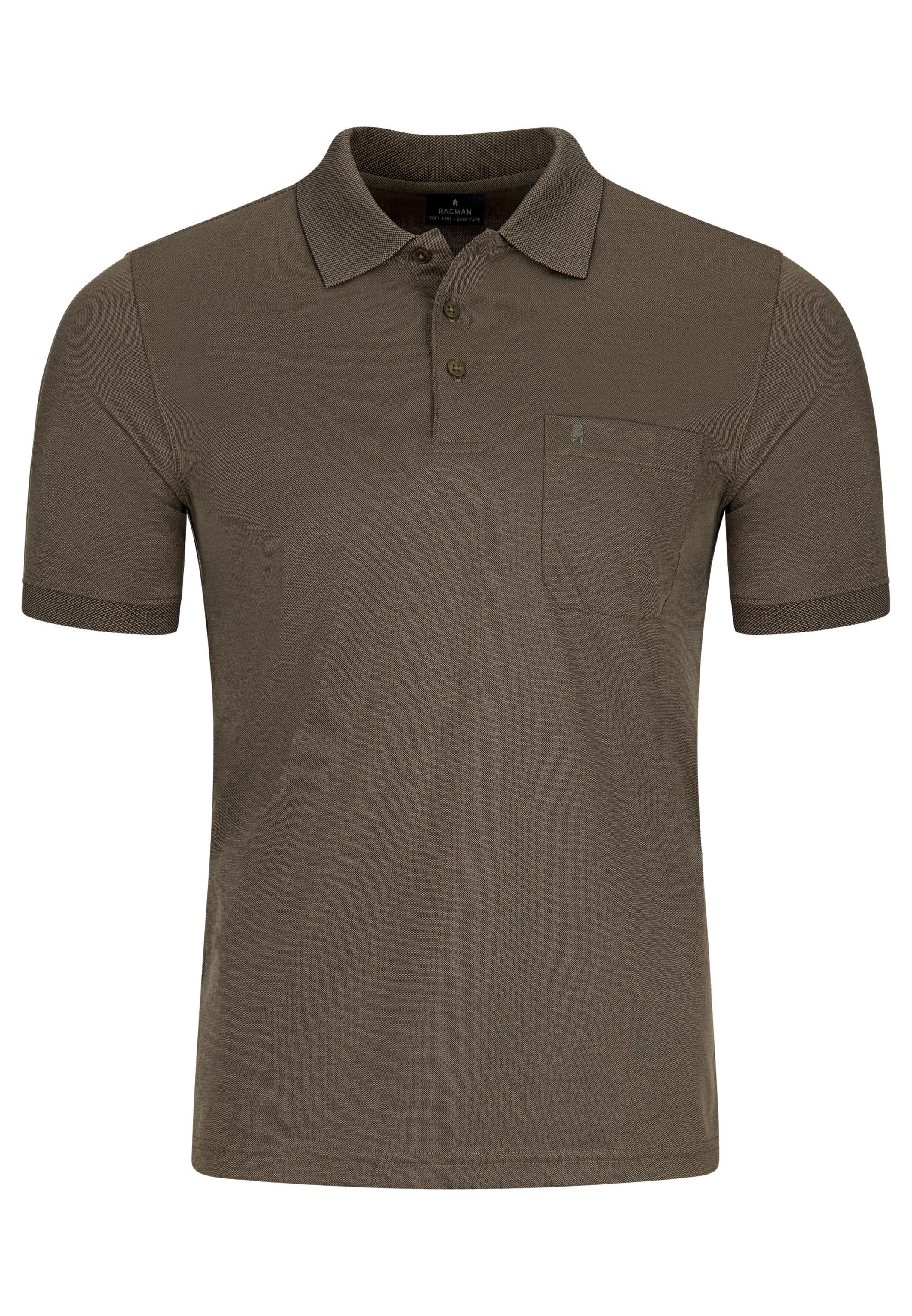 RAGMAN Poloshirt Basic (1-tlg) Poloshirt - Baumwolle - Atmungsaktiv - Klassischer Look