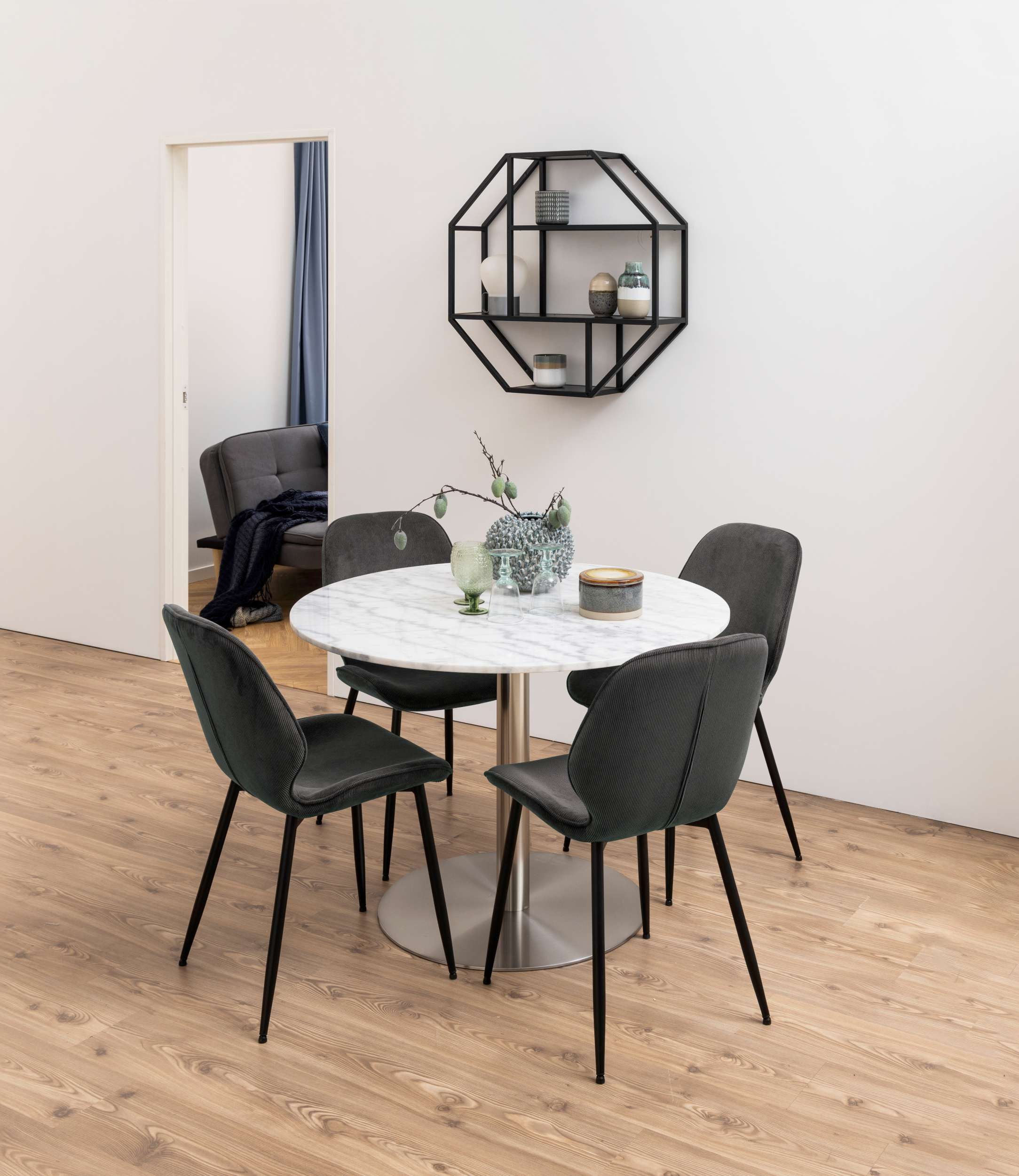 99rooms Wandregal Sifo, Wandschrank, Wandregal, Modern Design, viel Platz, Gestell: pulverbeschichtet Stahl