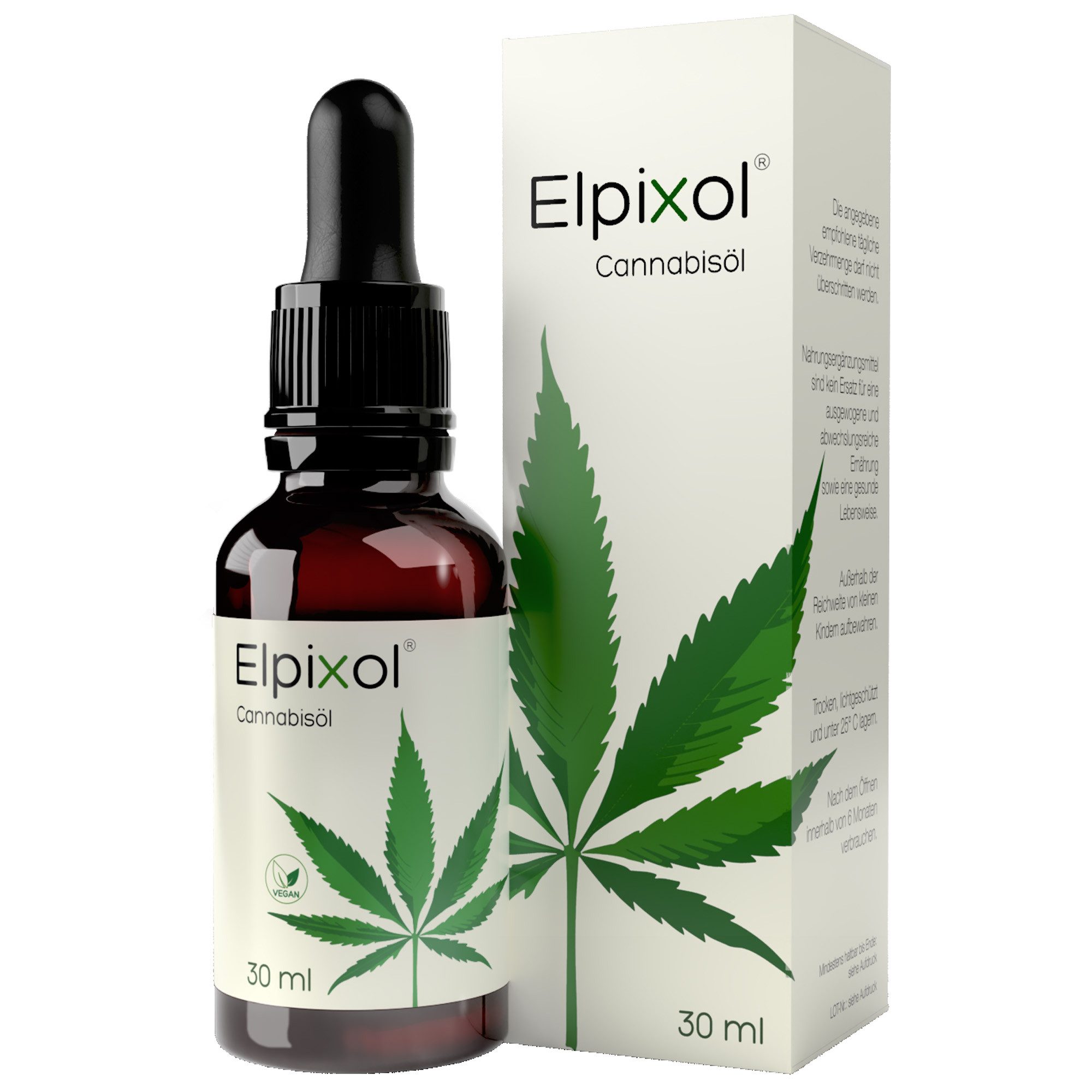 Elpixol® Elpixol® Cannabisöl Tropfen, mit Omega 3-6-9 Fettsäuren & natürlich enthaltenen Vitamin E à 30 ml