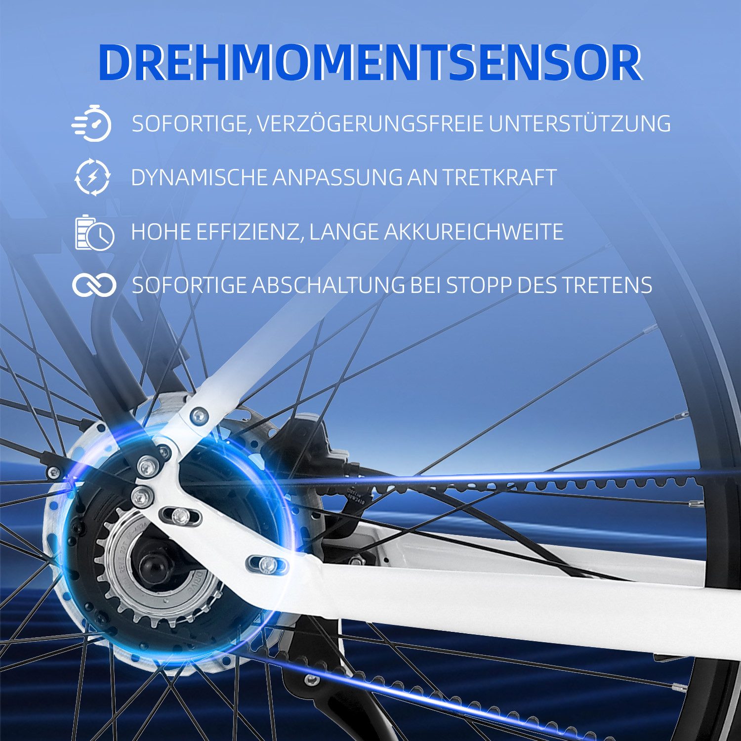 VECOCRAFT E-Bike Cityrad LUNA2.0 Elektrofahrrad 360WH Riemenantrieb Torque Sensor Zweigangmotor, Heckmotor, 360 Wh, (60-100 km), 50Nm,28‘’ 36V 10AH Pedelec,E-Cityrad für Damen und Herren