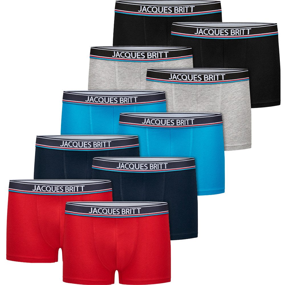 Jacques Britt Boxershorts Praktischer Multipack (Set, 10er Pack) hoher Baumwollanteil