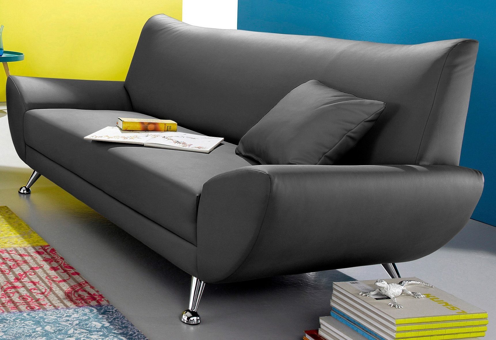 Home affaire 3-Sitzer Saltare elegant & komfortabel, toller Designfuß, bequem, Breite 205cm