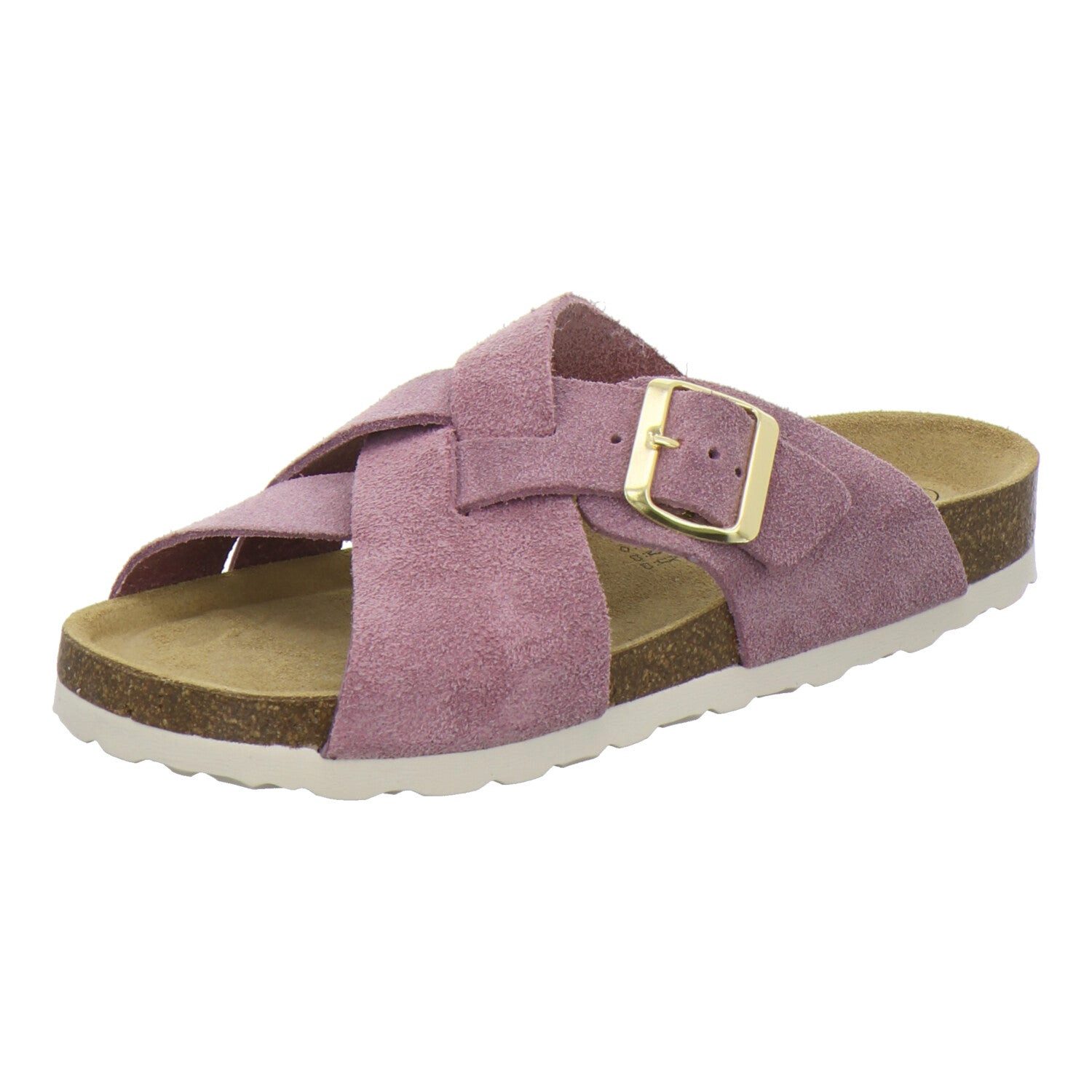 AFS-Schuhe Damen Kralle Pantolette aus Veloursleder mit Fußbett, Made in Germany