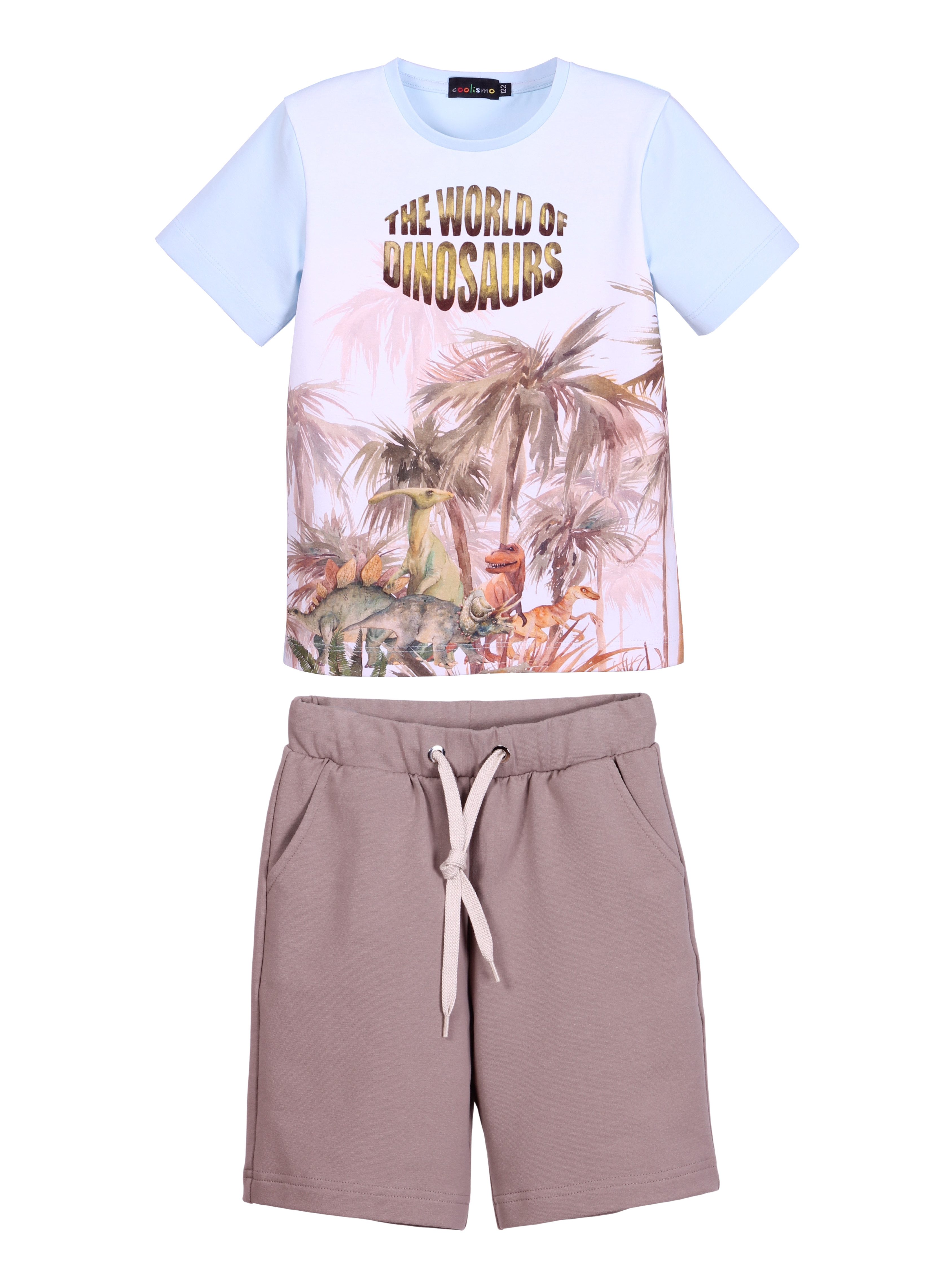 coolismo T-Shirt & Sweatbermudas Shirt & Shorts 2tlg. Set T-Shirt + Sweatbermudas (Spar-Set, 2-tlg) Baumwolle, Made in Europa