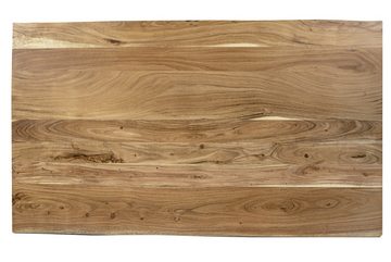 SAM® Esstisch Tom, massives Akazienholz, gerade Kante, Metallgestell