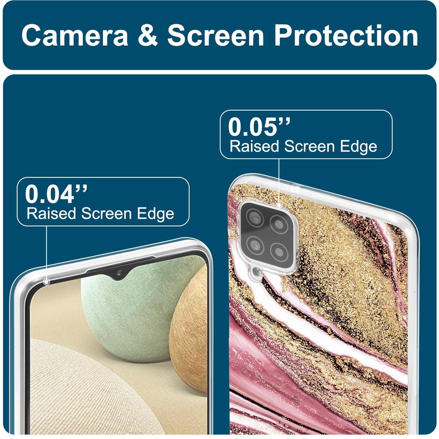 CoolGadget Handyhülle Marmor Slim Case für Samsung Galaxy A12 / M12 6,5 Zoll, Hülle Dünne Silikon Schutzhülle für Samsung A12, Samsung M12 Hülle