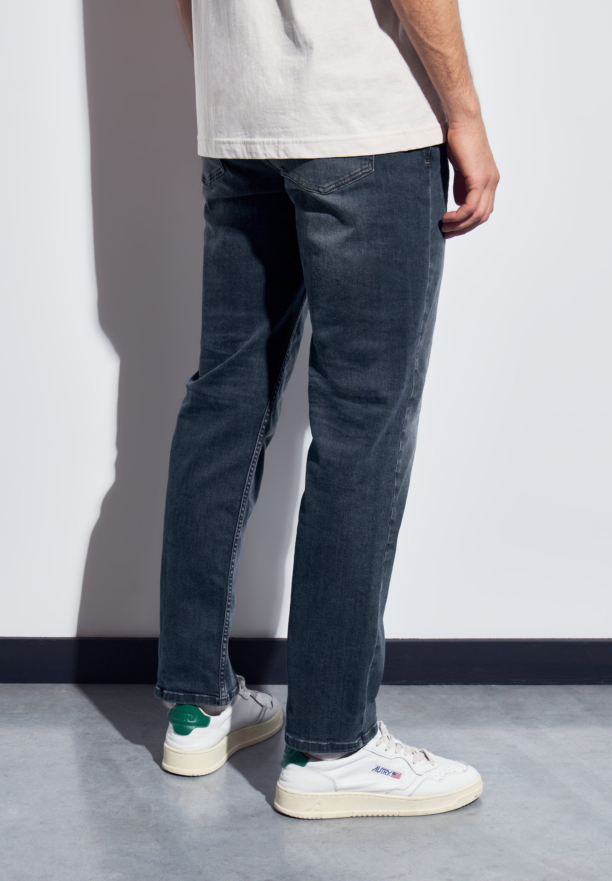 STREET ONE MEN Regular-fit-Jeans aus Baumwolle mit Stretchanteil