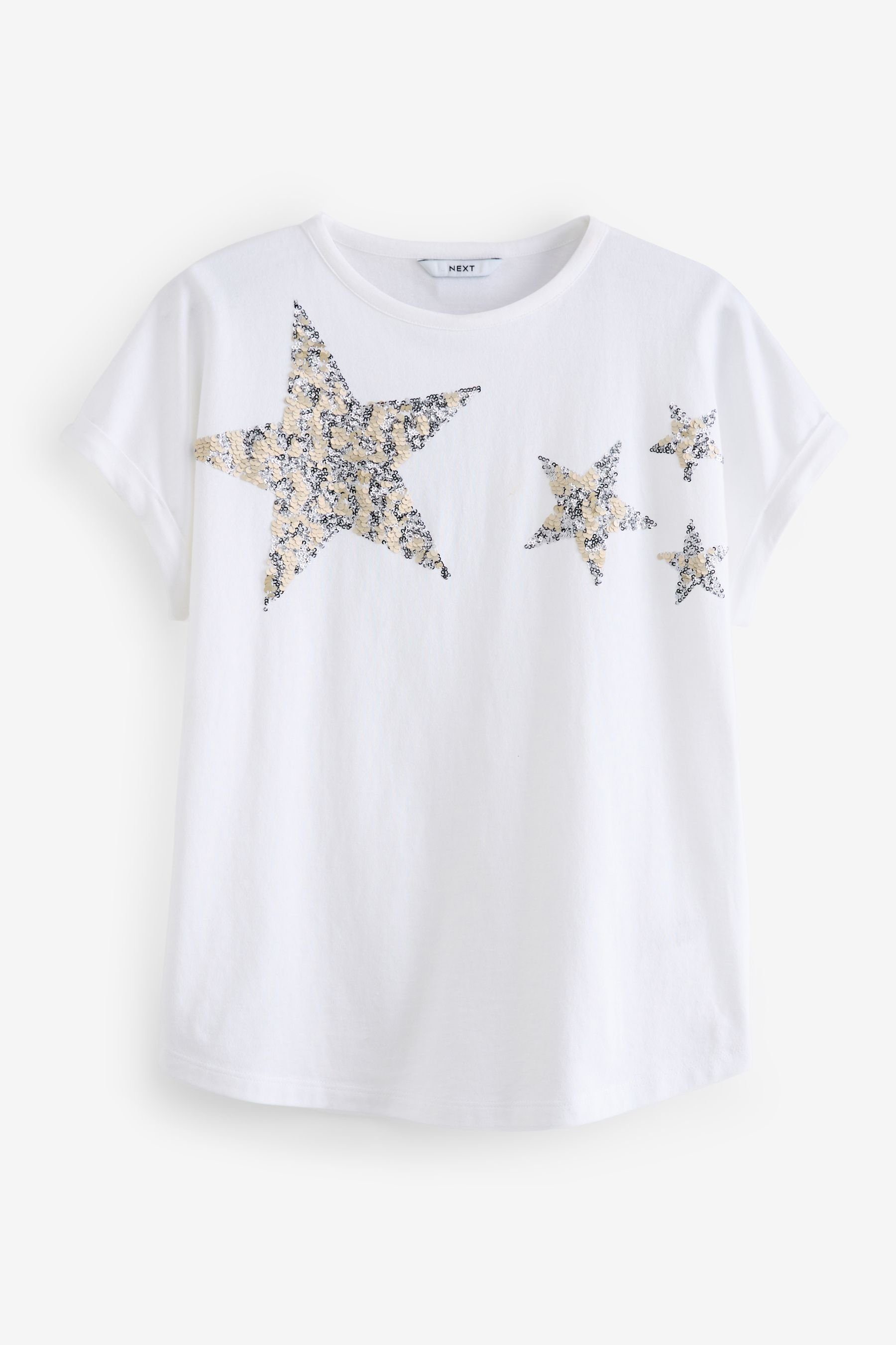 Next Paillettenshirt T-Shirt mit Paillettenstern (1-tlg) günstig online kaufen