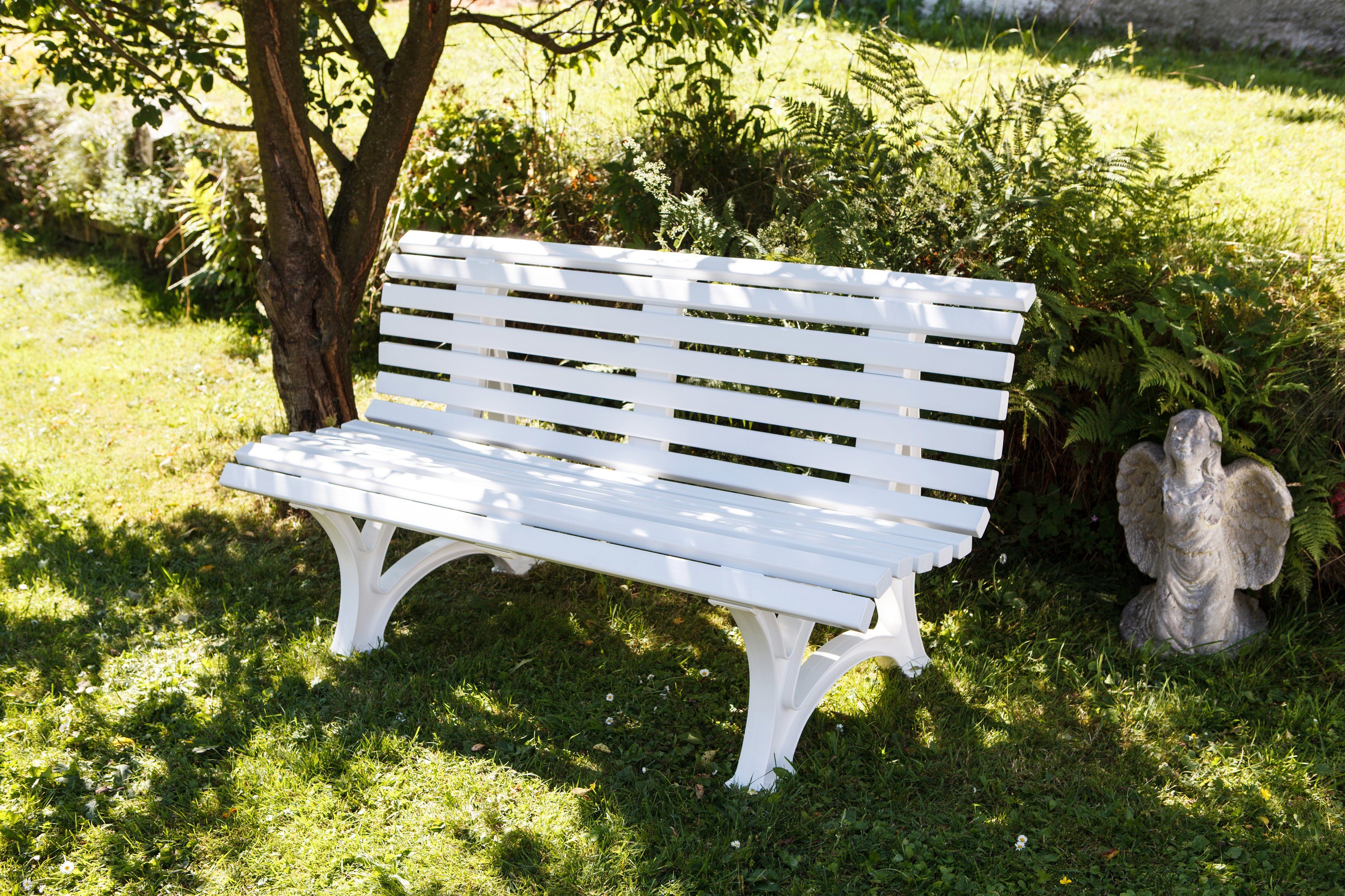 Blome Gartenbank HELGOLAND (1St), 3sitzer 150cm, Kunststoff weiß