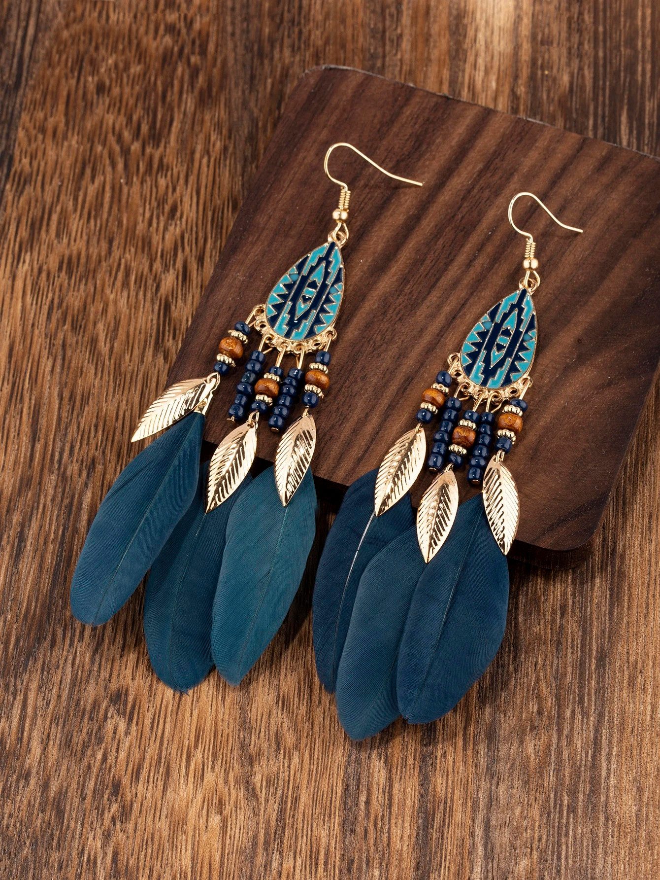 The Beauty House Ohrring-Set Boho Federohrringe Damen – Ethno Ohrringe mit günstig online kaufen