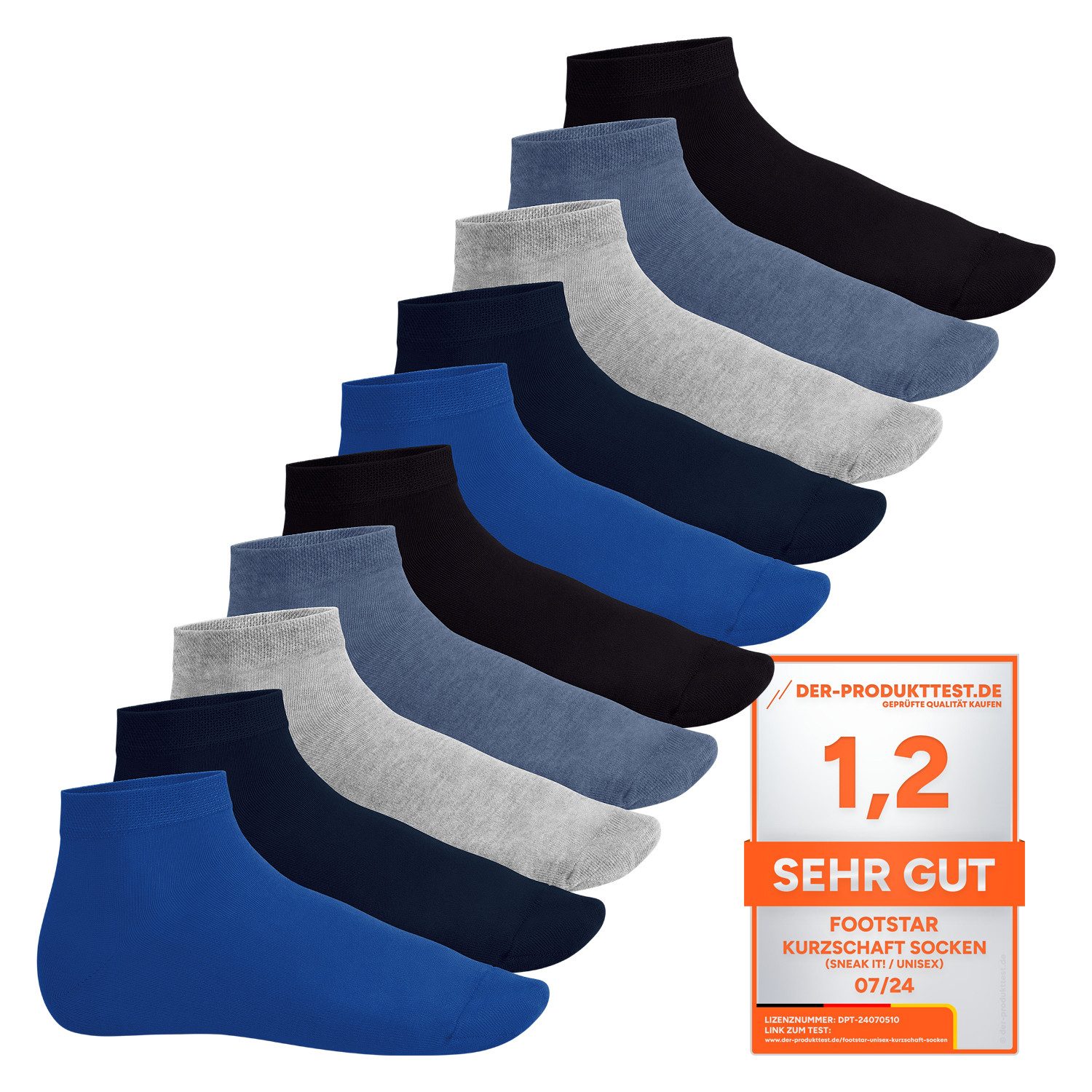 Footstar Kurzsocken EVERYDAY! 10 Paar Quarter Socken Kurzsocken Kurze Baumw günstig online kaufen