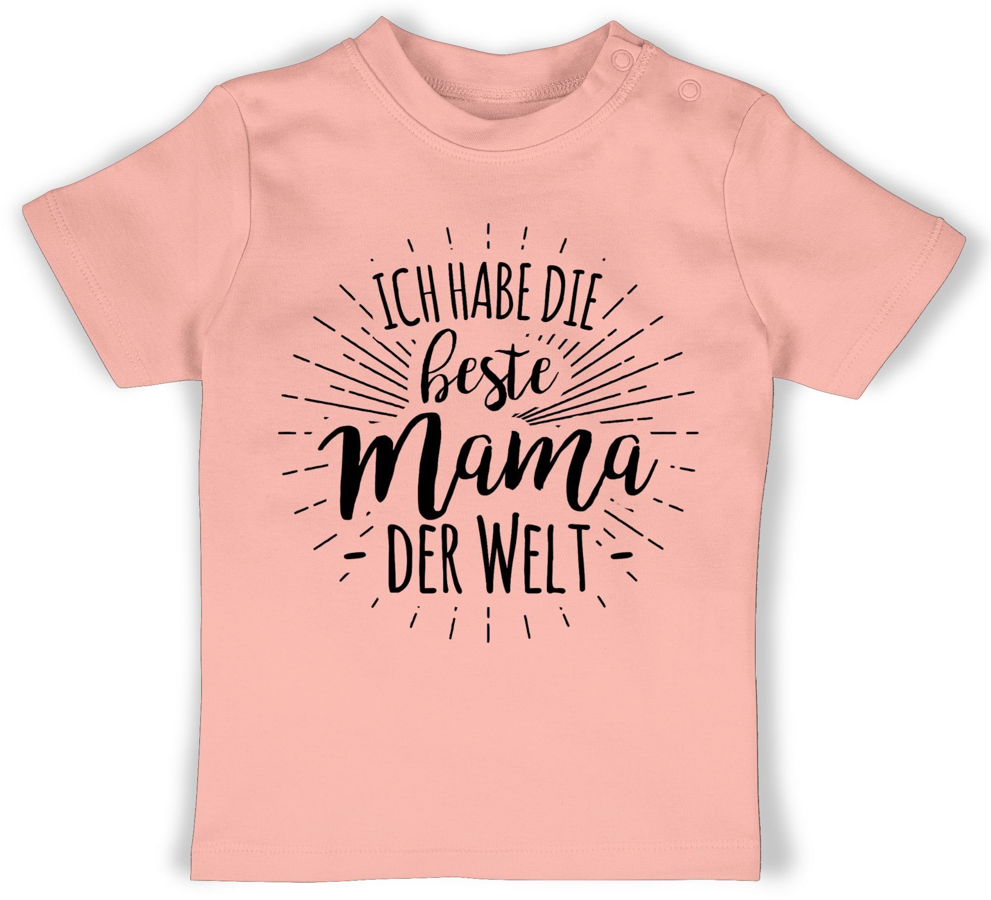 habe Babyrosa T-Shirt Welt Shirtracer beste Ich 2 Mama der die Muttertagsgeschenk