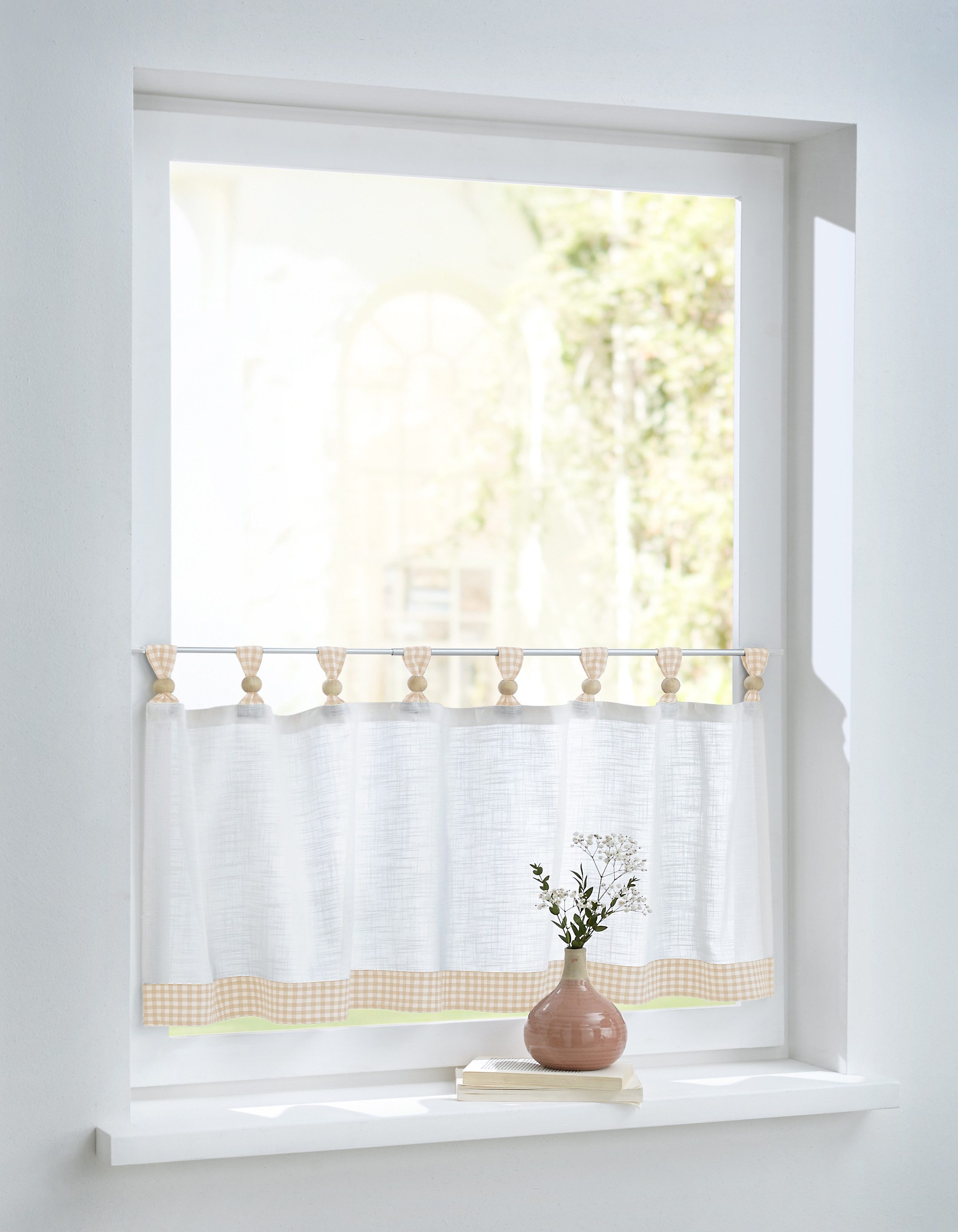 Kutti Scheibengardine Cottage Panneau (1 St), Schlaufen, halbtransparent, K günstig online kaufen