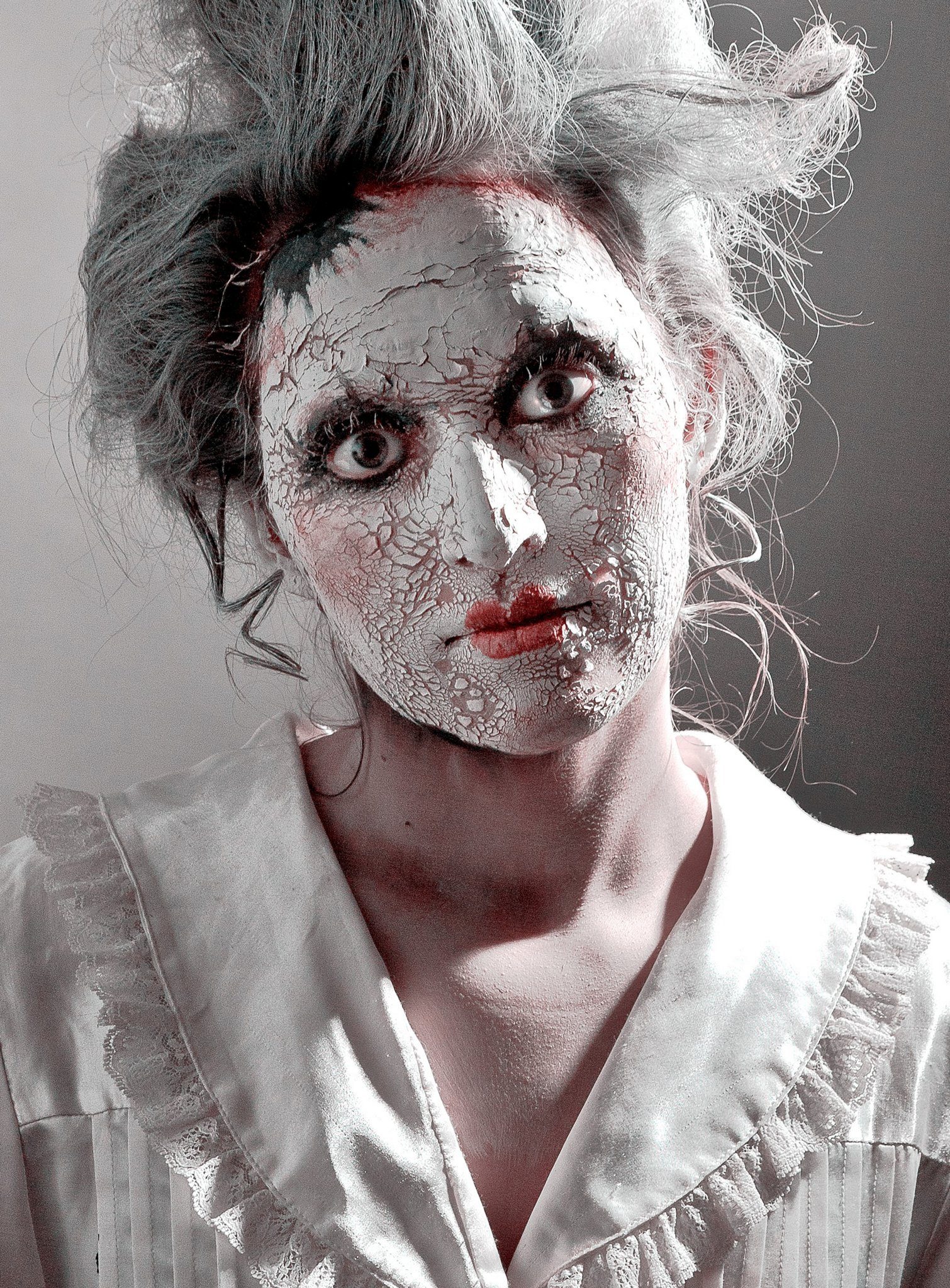 Maskworld Theaterschminke Schminke Scary weiß - Karneval Faschingskostüm