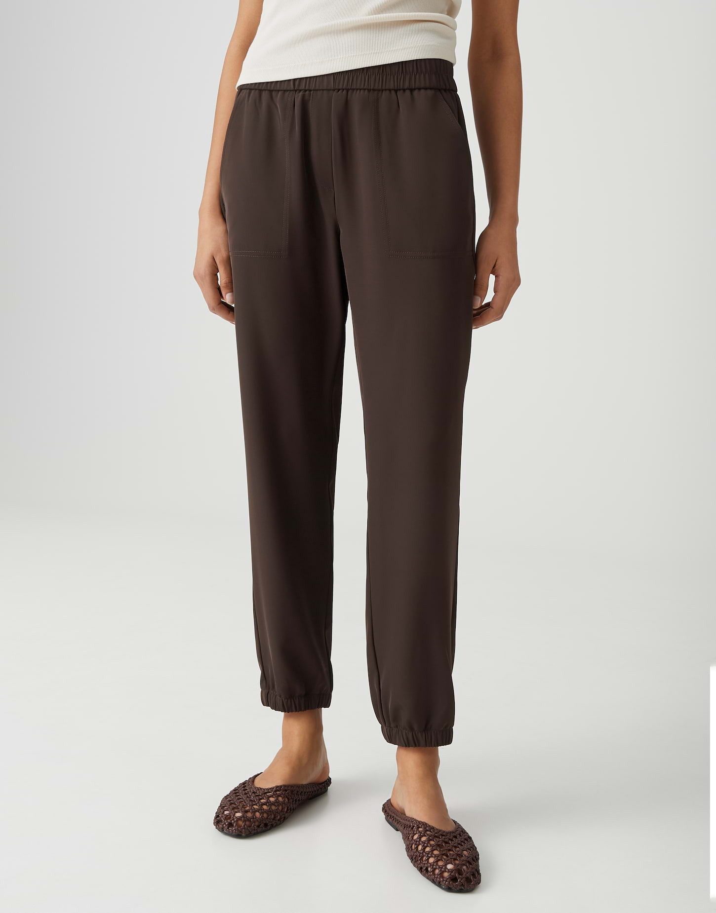 OPUS Stoffhose Relaxed Jogpants mit Komfortbund Schmale Beinform, elastischer Gummibund