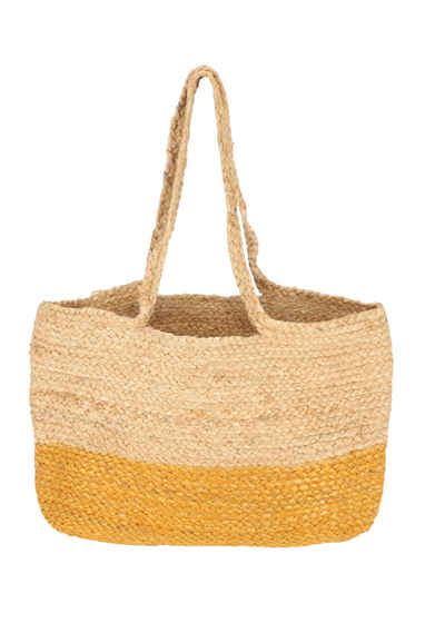 halsüberkopf Accessoires Strandtasche Tasche Jute, zweifarbige Sommertasche