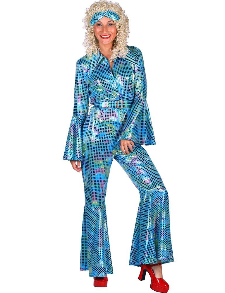Kostüm Disco Glitzer Anzug für Damen - Retro Party Kostüm