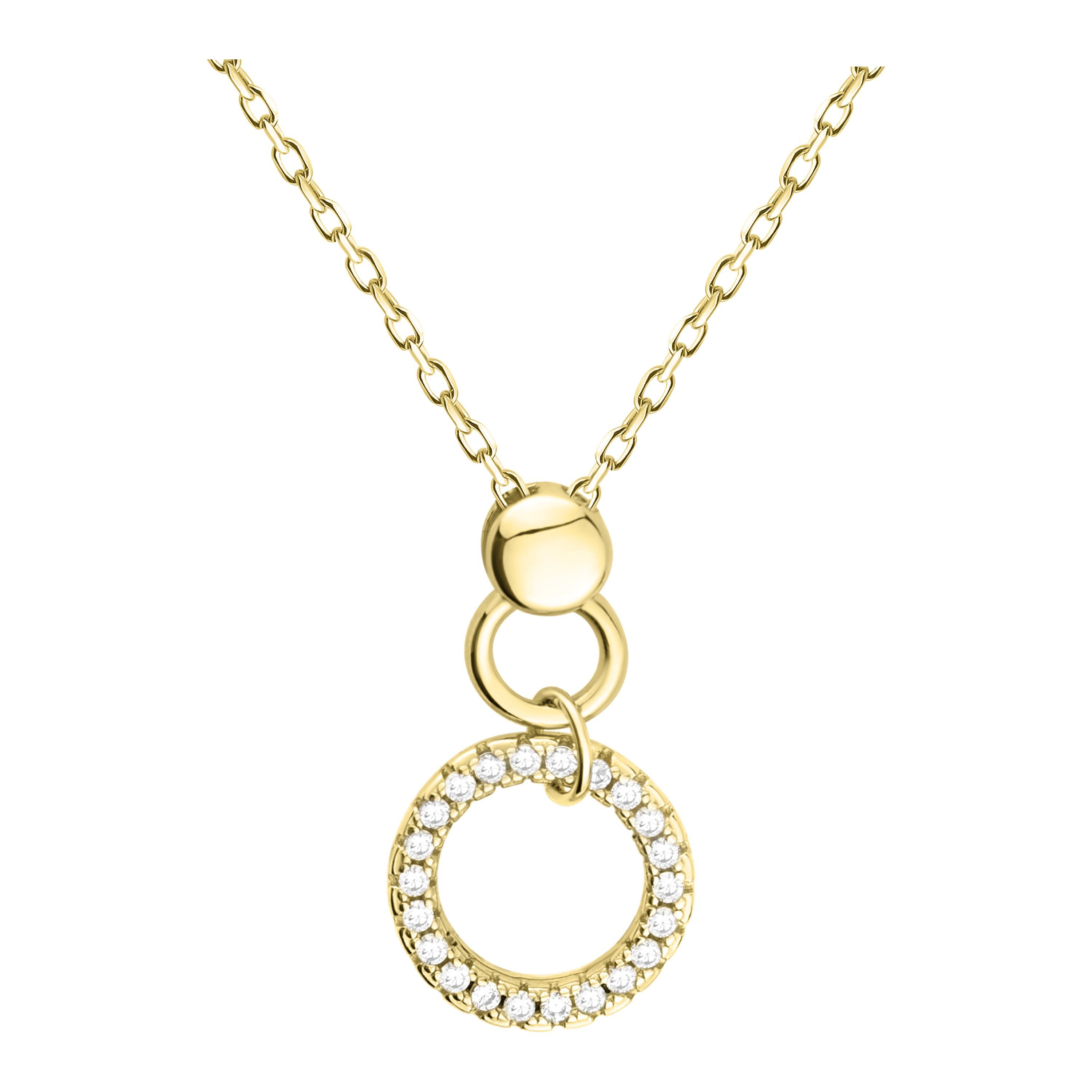 Silber gold Sofia Milani Kreis, Kette mit 925 Anhänger Schmuck Damen