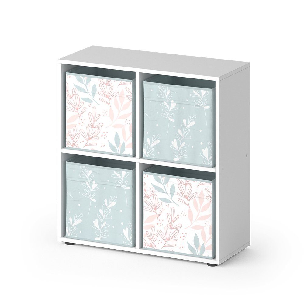 Vicco Raumteiler Tetra, Weiß, 72 x 72.6 cm mit 4 Faltboxen opt.1, 1-tlg.