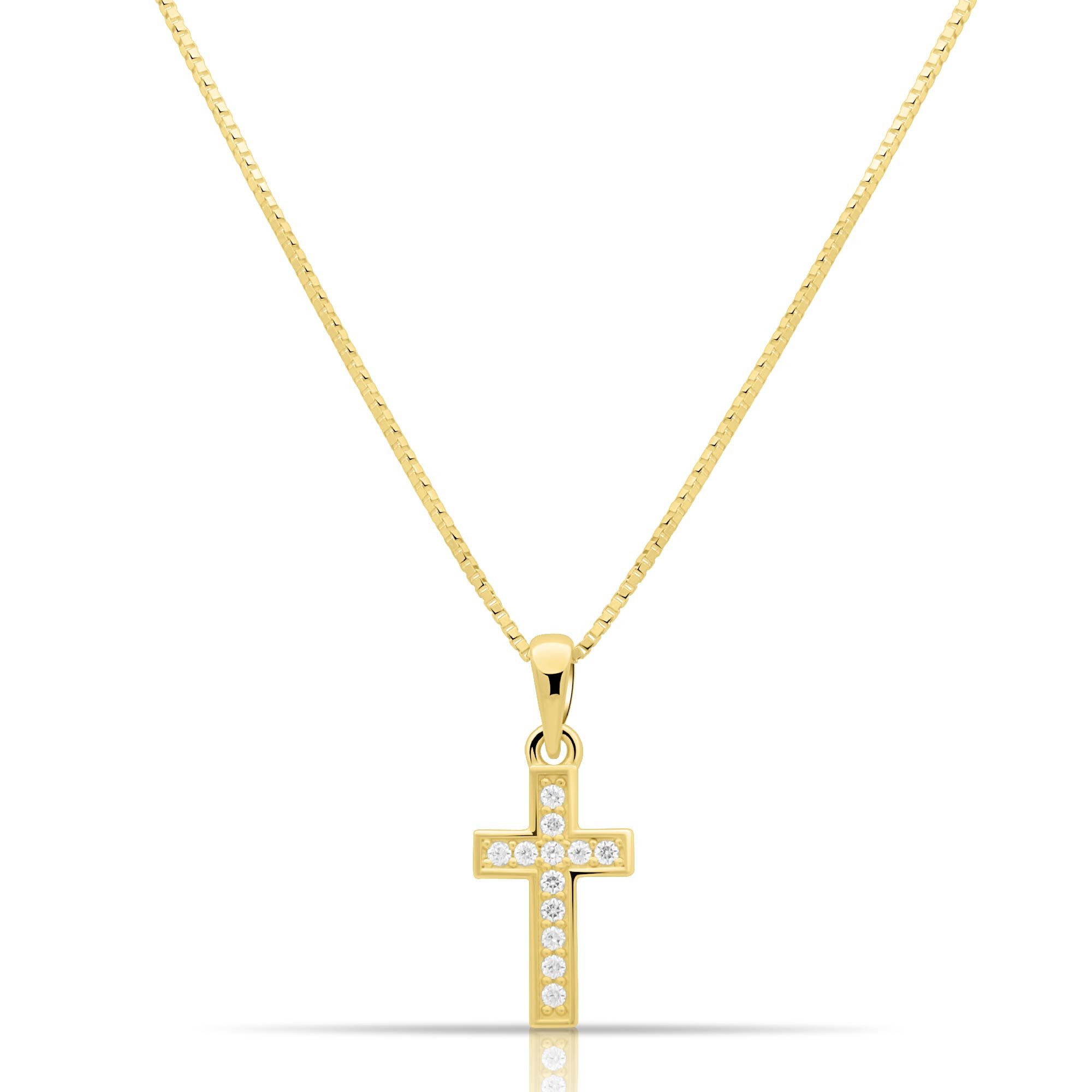Tony Fein Goldkette Kette mit Kreuzanhänger günstig online kaufen