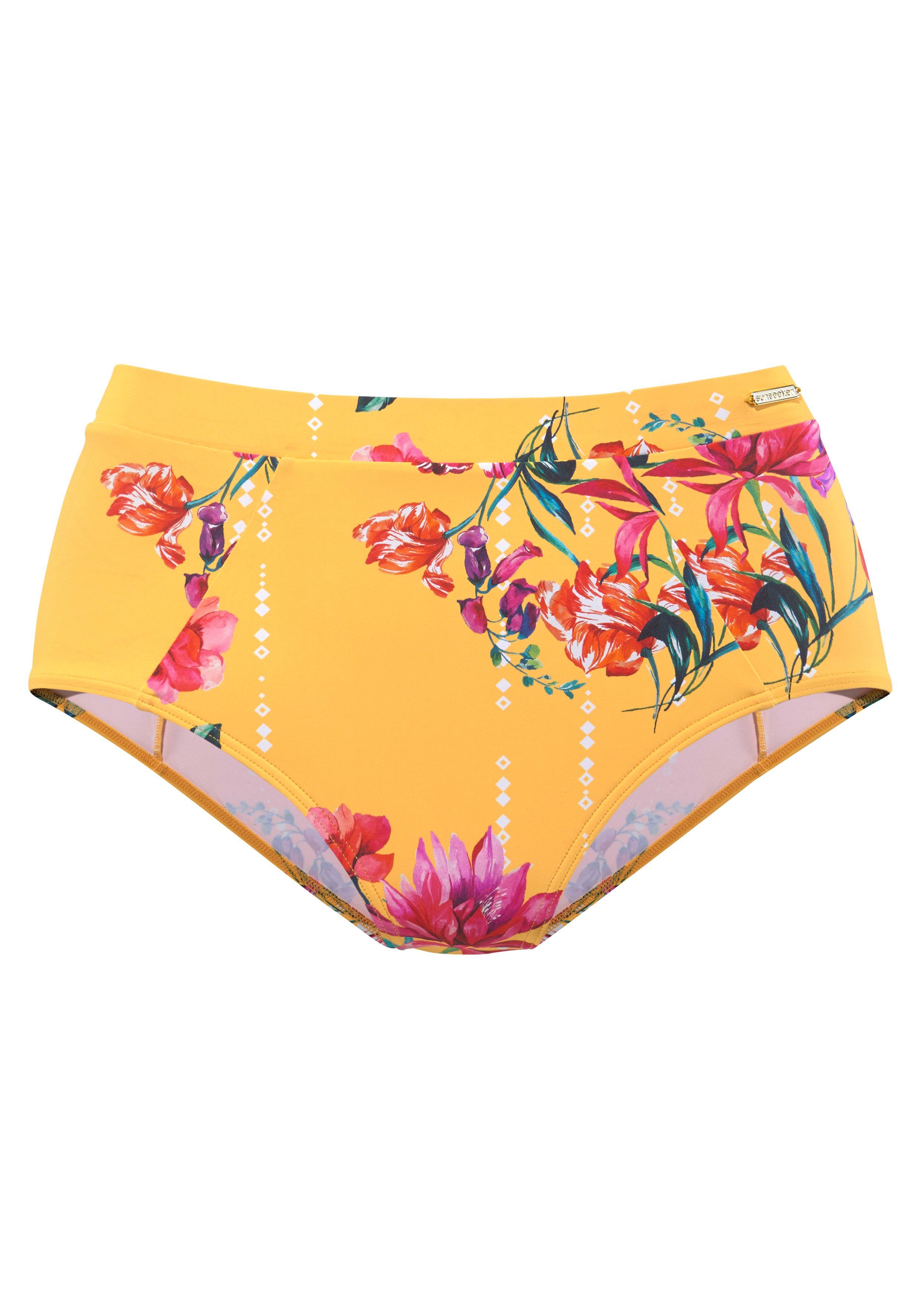 Sunseeker Highwaist-Bikini-Hose Modern mit floralem Design günstig online kaufen