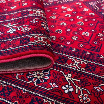Teppich Orientalischer Teppich in rotem Blumen Muster, TeppichHome24, rechteckig, Höhe: 13 mm