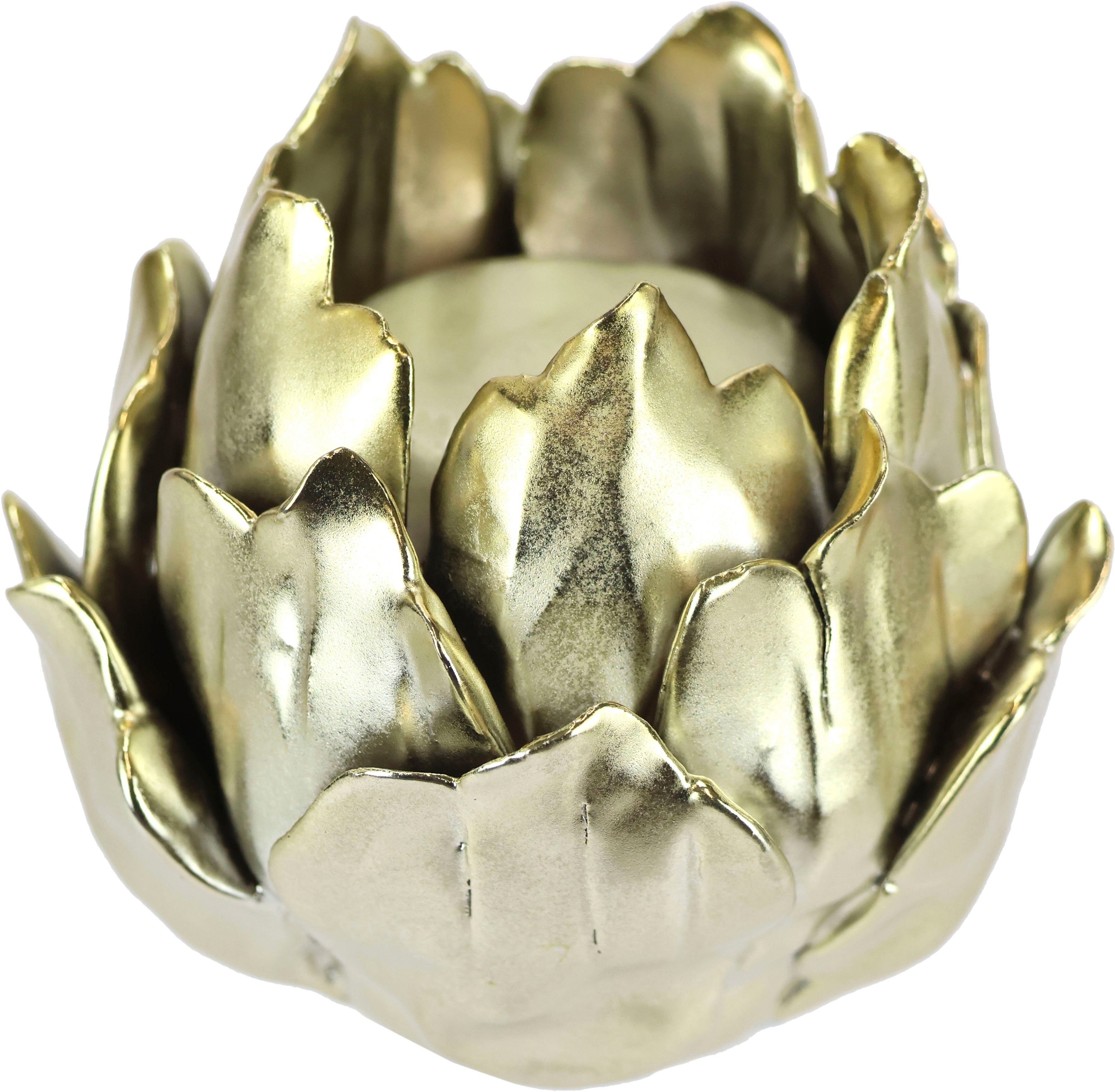 I.GE.A. Торшери Artischocke, Настільні лампи aus Keramik, Höhe ca. 9 cm (1 St), passend für eine Stumpenkerze oder Teelichtkerze mit Ø 4 cm