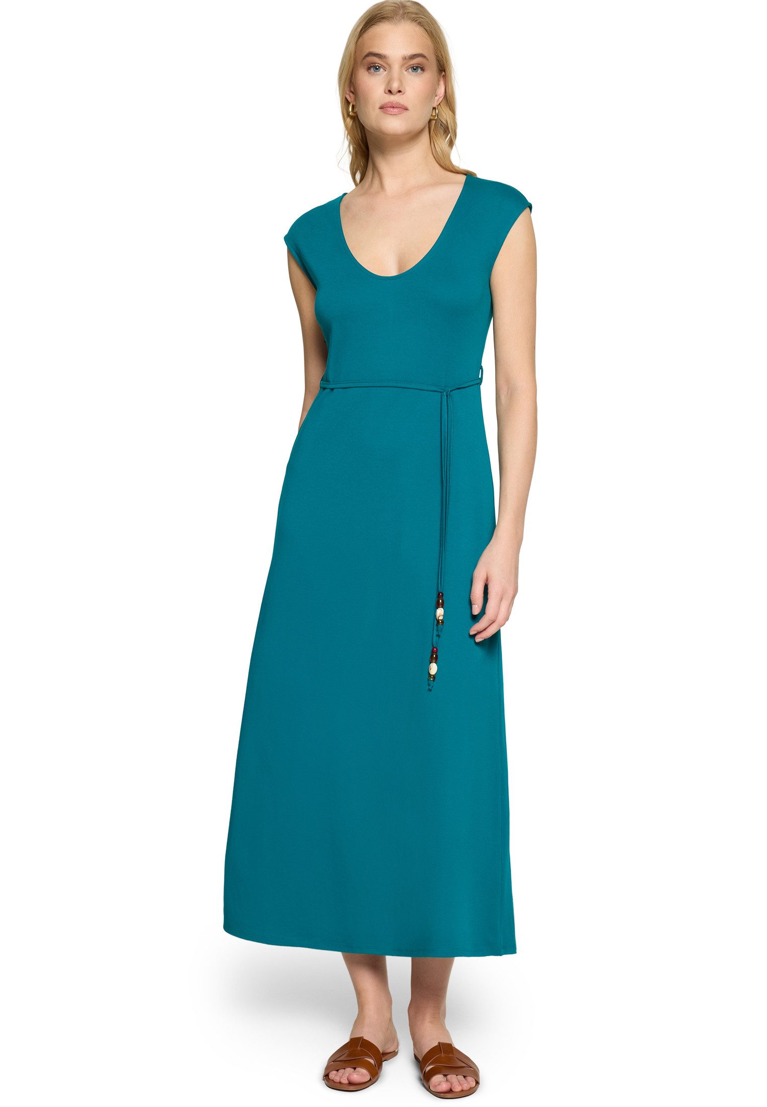 Zero Maxikleid Damen mit Gürtel Material