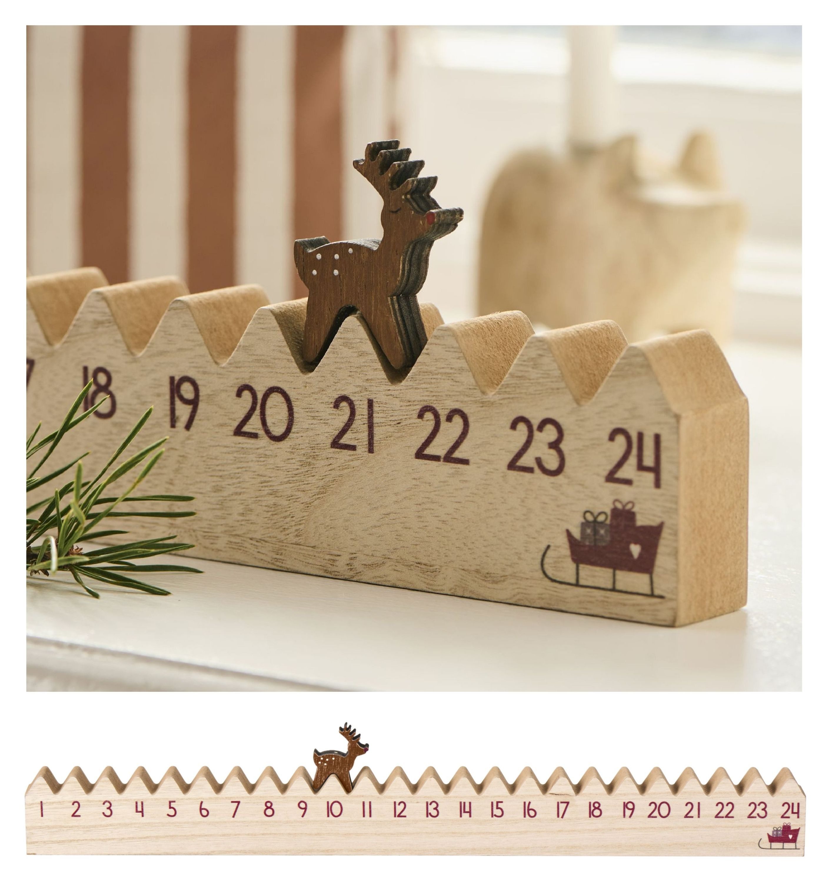 Ib Laursen Календари Ib Laursen - Календари Weihnachtskalender Rentier L50cm Holz