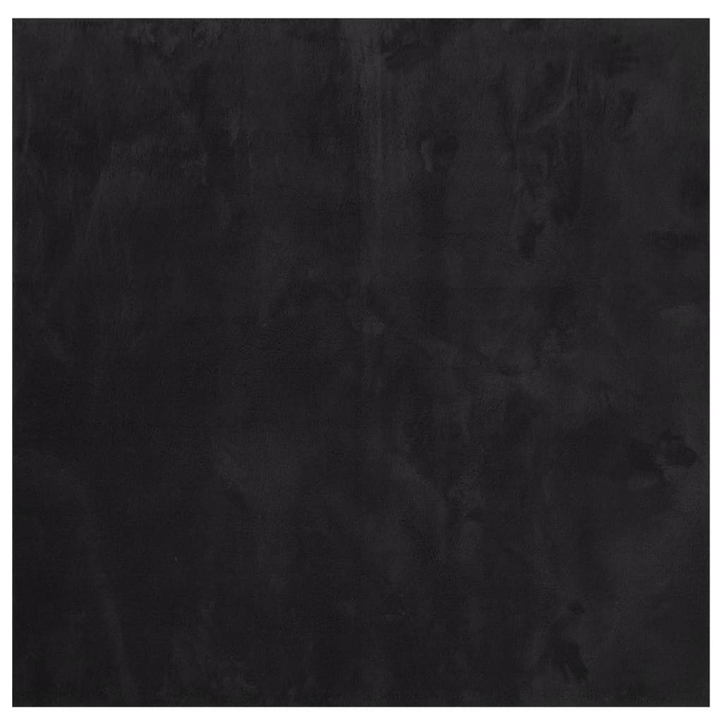 vidaXL Teppich Teppich HUARTE Kurzflor Weich und Waschbar Schwarz 200x200 cm, Quadrat, Höhe: 200 mm