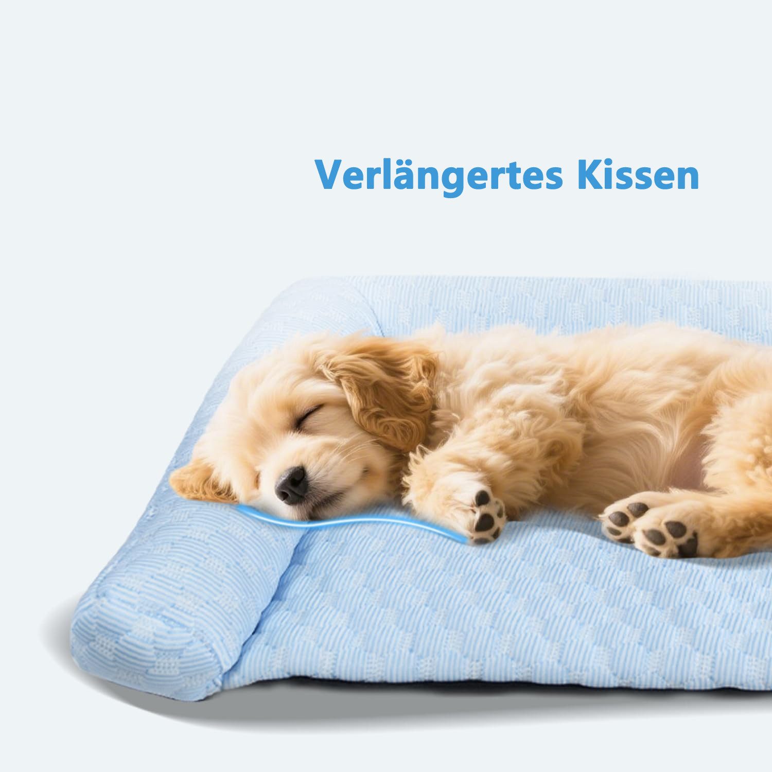 Ledander Hundematte Kühlmatte Hunde Ergonomisch mit Rand, Hundebett Selbstkühlend, Kratzfest, Kühldecke Groß Hunde Welpen Katze Kühlmatte