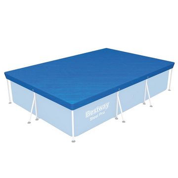 BESTWAY Pool-Abdeckplane BESTWAY Pool Abdeckung rechteckig Schutz Plane blau Swimmingpool Cover 300x201cm