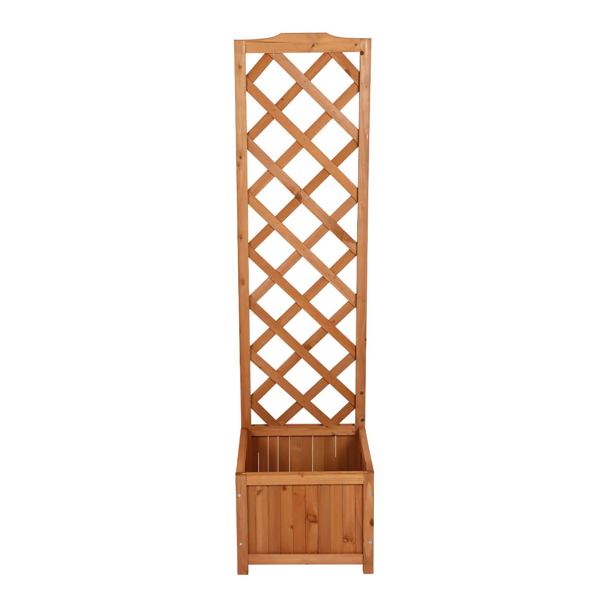 Spetebo Pflanzkübel Holz Blumenkasten mit Spalier und Rankhilfe (Anzahl, 1 St., Stück), mit integrierter Rankhilfe