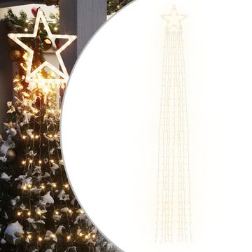 vidaXL Dekolicht Weihnachtsbaum-Beleuchtung 320 LEDs Warmweiß 375 cm Außenbereich