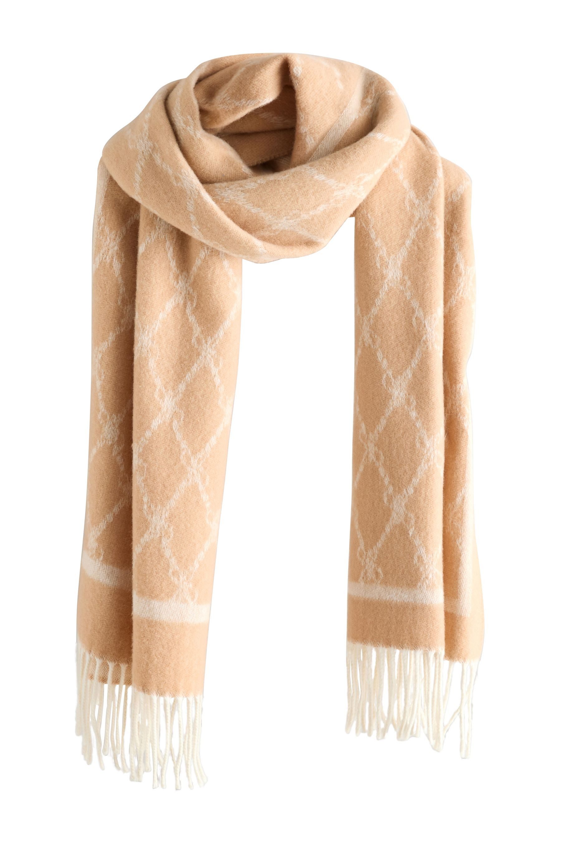 Next Schal Mittelschwerer Schal mit Monogramm aus Wolle, (1-St)
