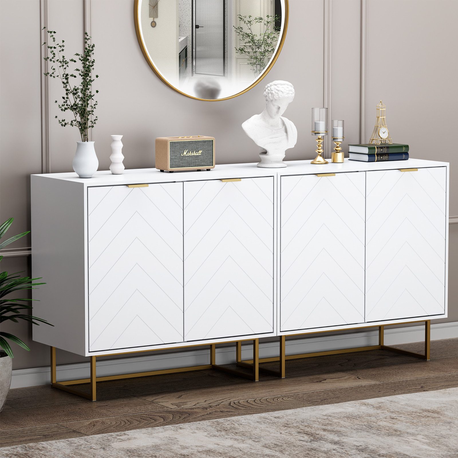 UEV Sideboard Kommode mit Türen Küchenschrank günstig online kaufen