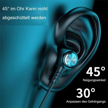 yozhiqu In-Ear-Stereo-Headset - Kabelloses Bluetooth-Headset mit Nackenbügel Bluetooth-Kopfhörer (Multifunktionale Sport-Kopfhörer, 5.0 neutral, perfekter Klang)
