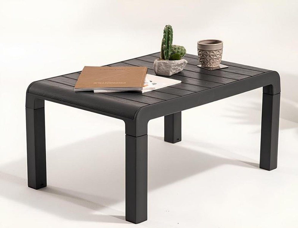 JVmoebel Gartentisch Schwarzer Garten-Couchtisch aus Polycarbonat von JVMoebel (1-St)