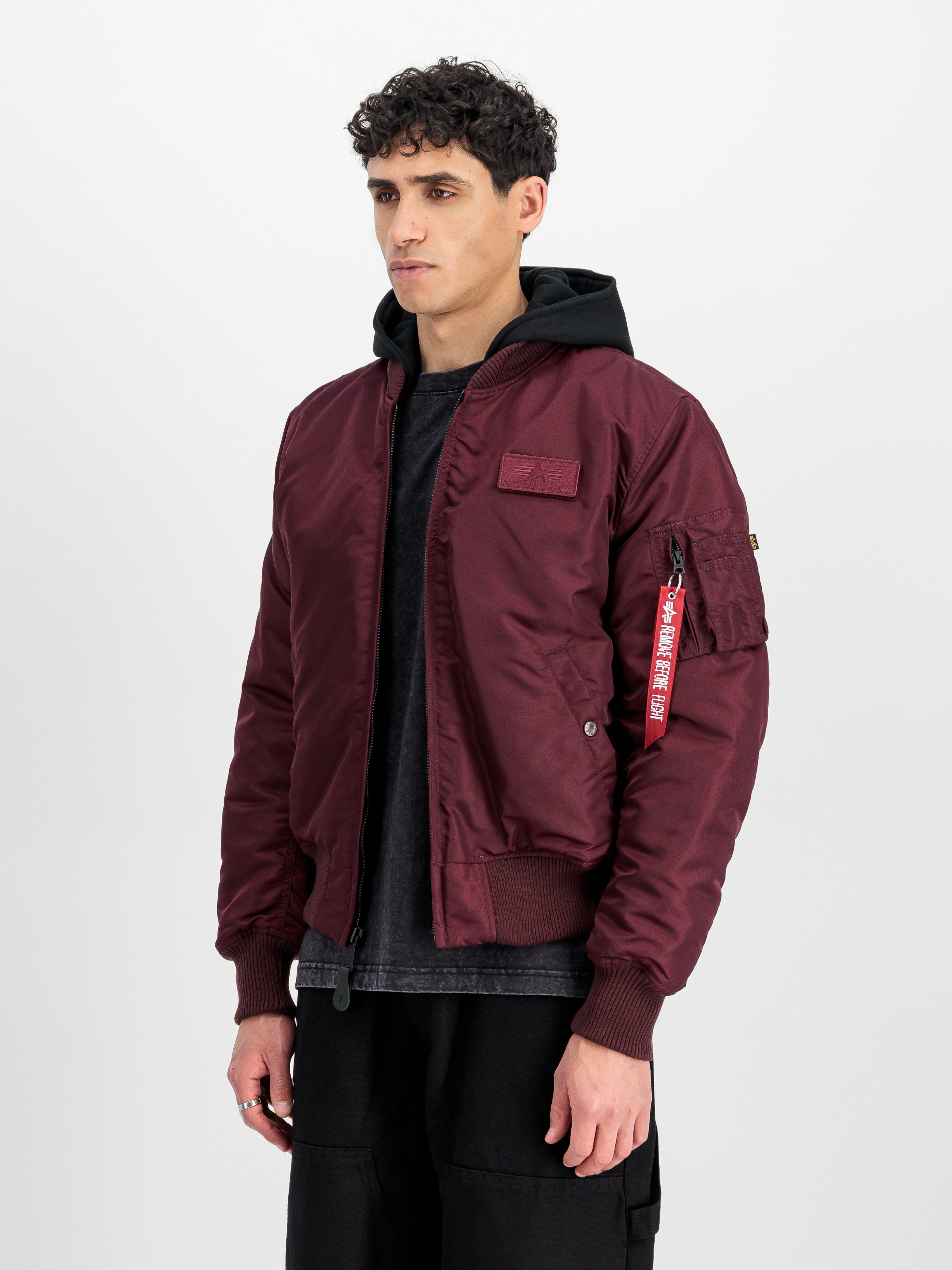 Alpha Industries Bomberjacke MA-1 ZH Back Print Kunstfaser, slim fit günstig online kaufen