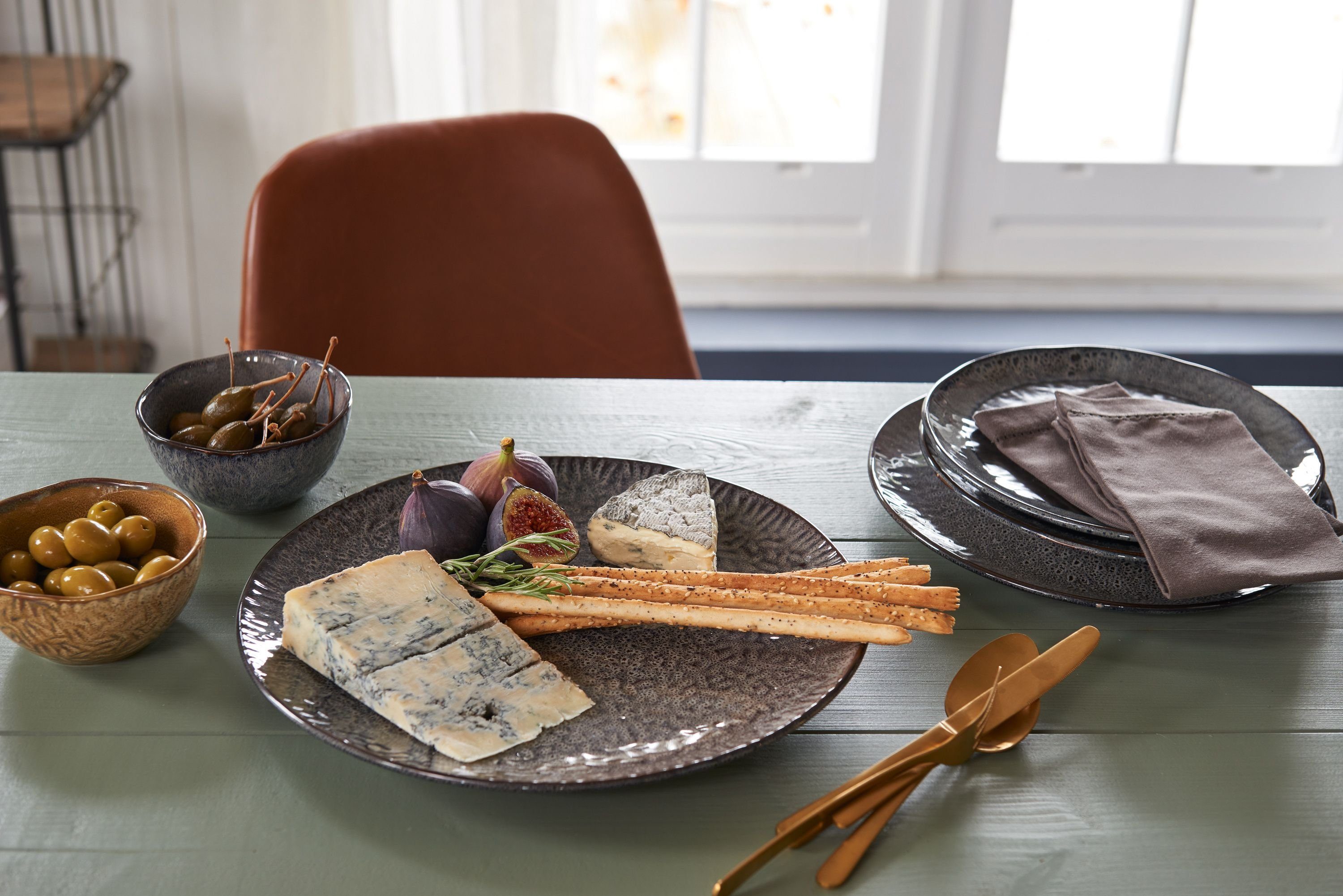 LEONARDO Geschirr-Set Speiseteller LEONARDO MATERA DH 20.70x4 cm grau