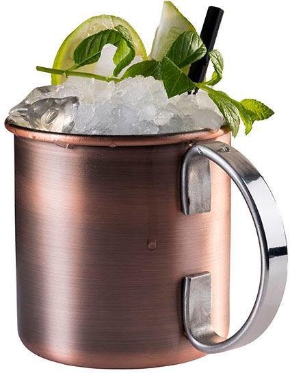 APS Becher Moscow Mule, Edelstahl, 450 ml, Becher-Set im Antik-Kupfer Look, 4-teilig