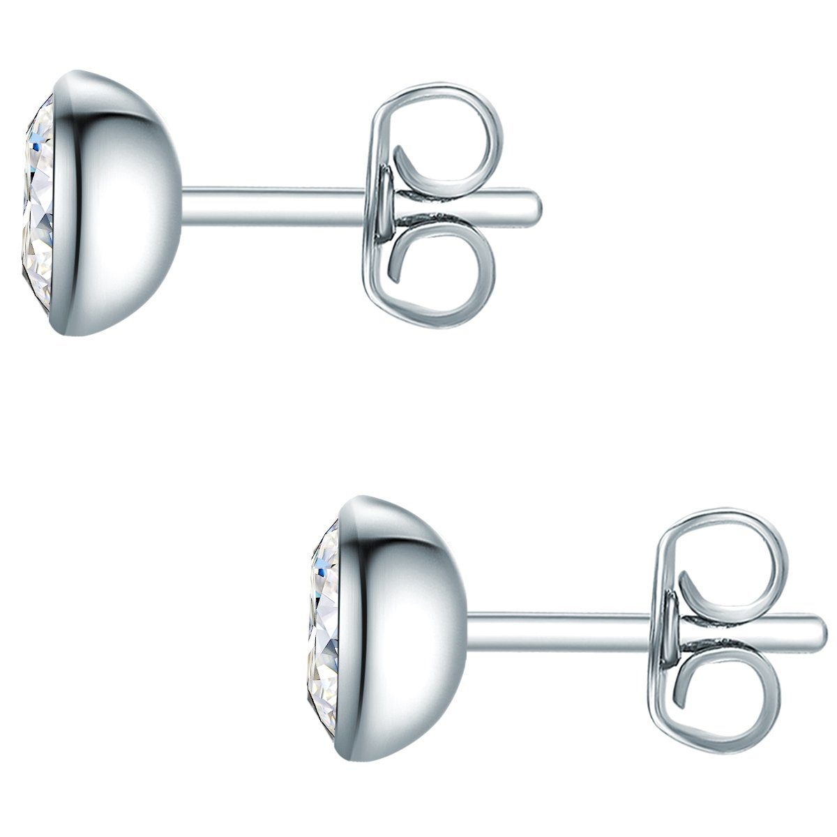 Eastside Paar Ohrstecker Ohrringe aus Edelstahl, mit Zirkonia für Frauen