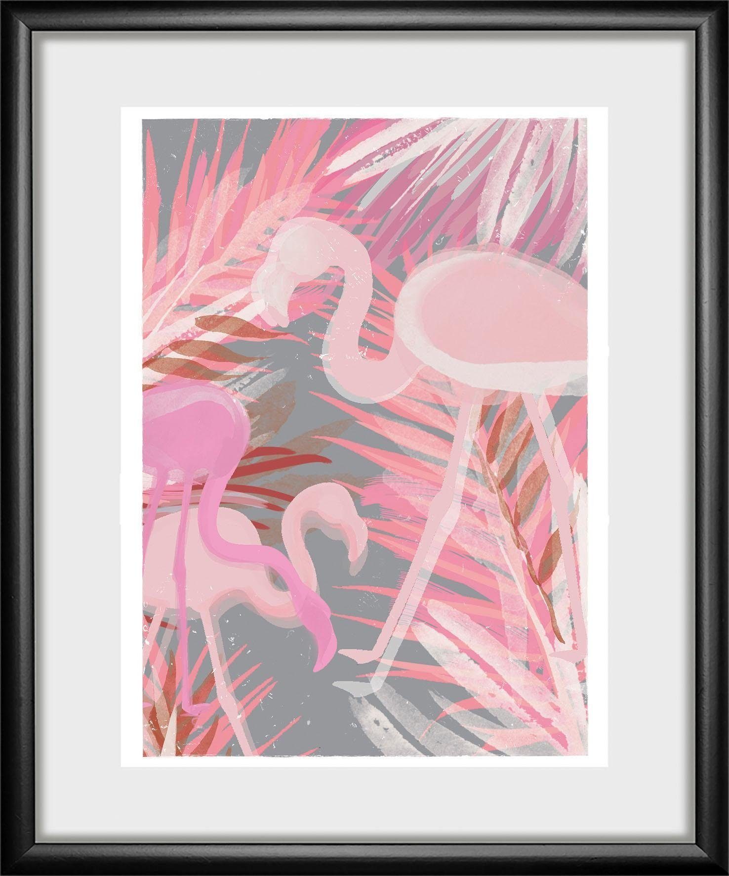 queence Bild Flamingo, 30/40 cm, gerahmt