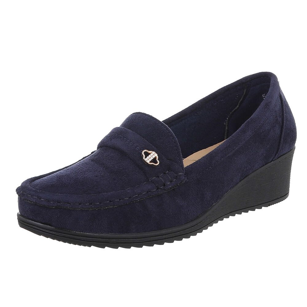 Ital-Design Eleganter Damen Slipper mit Wedge-Sohle und Details Slipper (90 günstig online kaufen