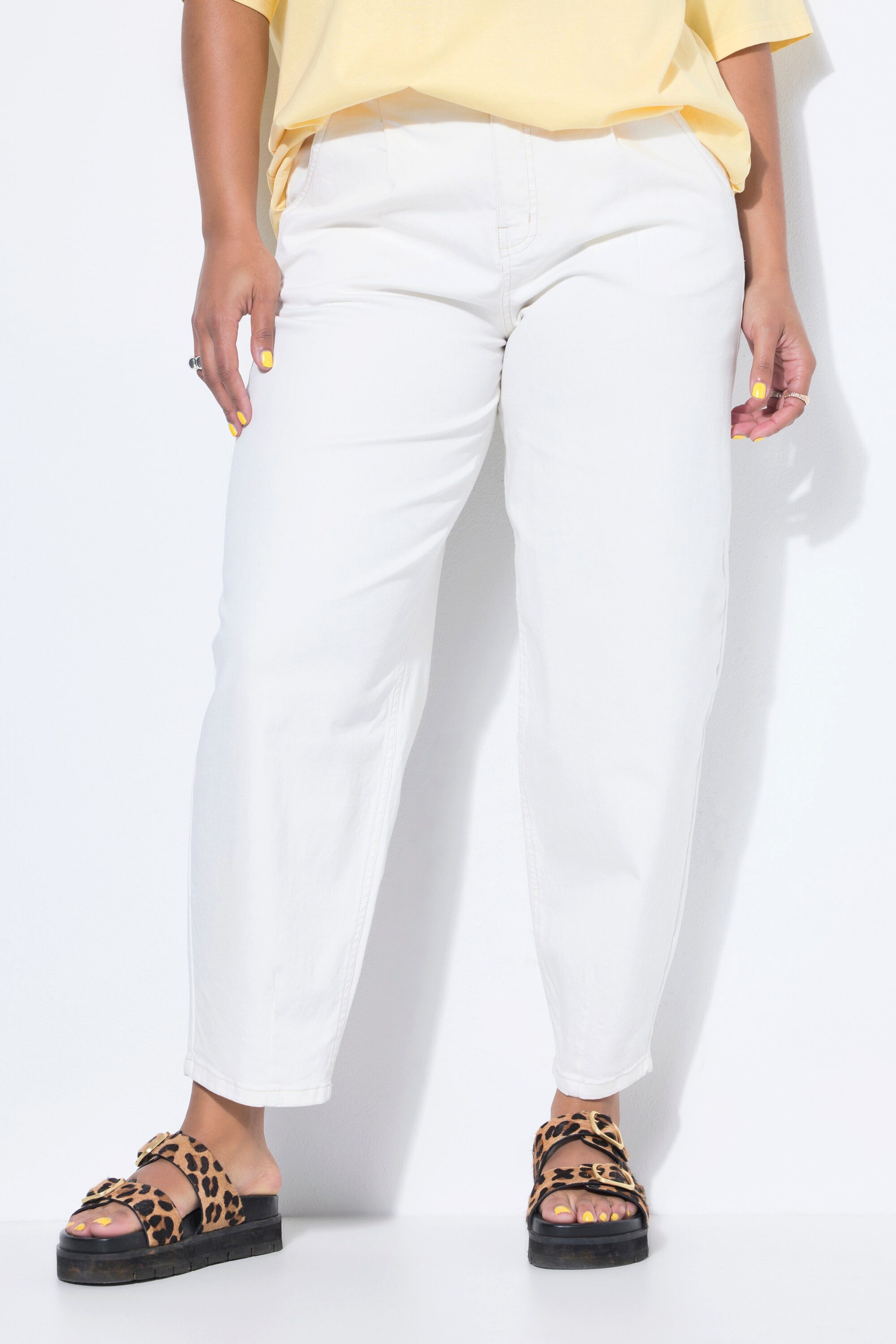 Studio Untold Regular-fit-Jeans Ballon-Jeans 5-Pocket elastischer Twill