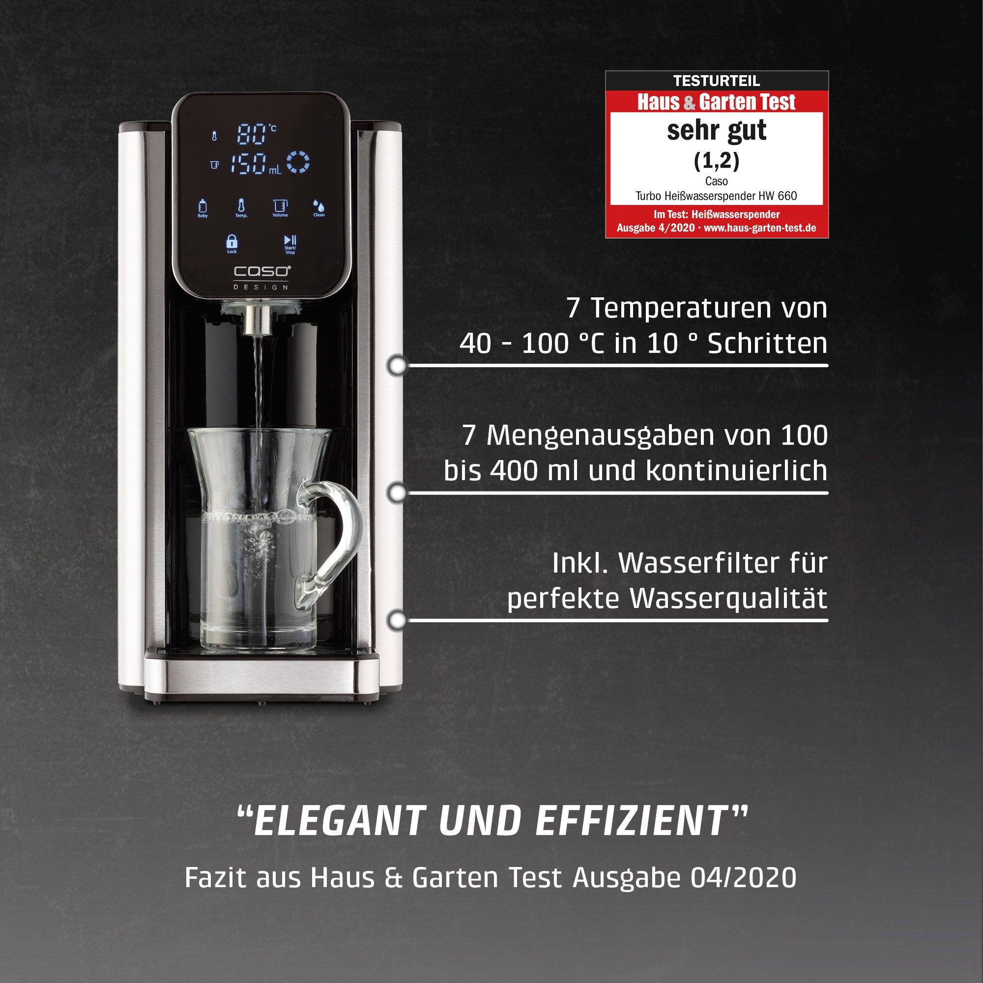 Caso Heißwasserspender 1879 HW 660, 2,7 l, 2600 W – Bild 4 von 5