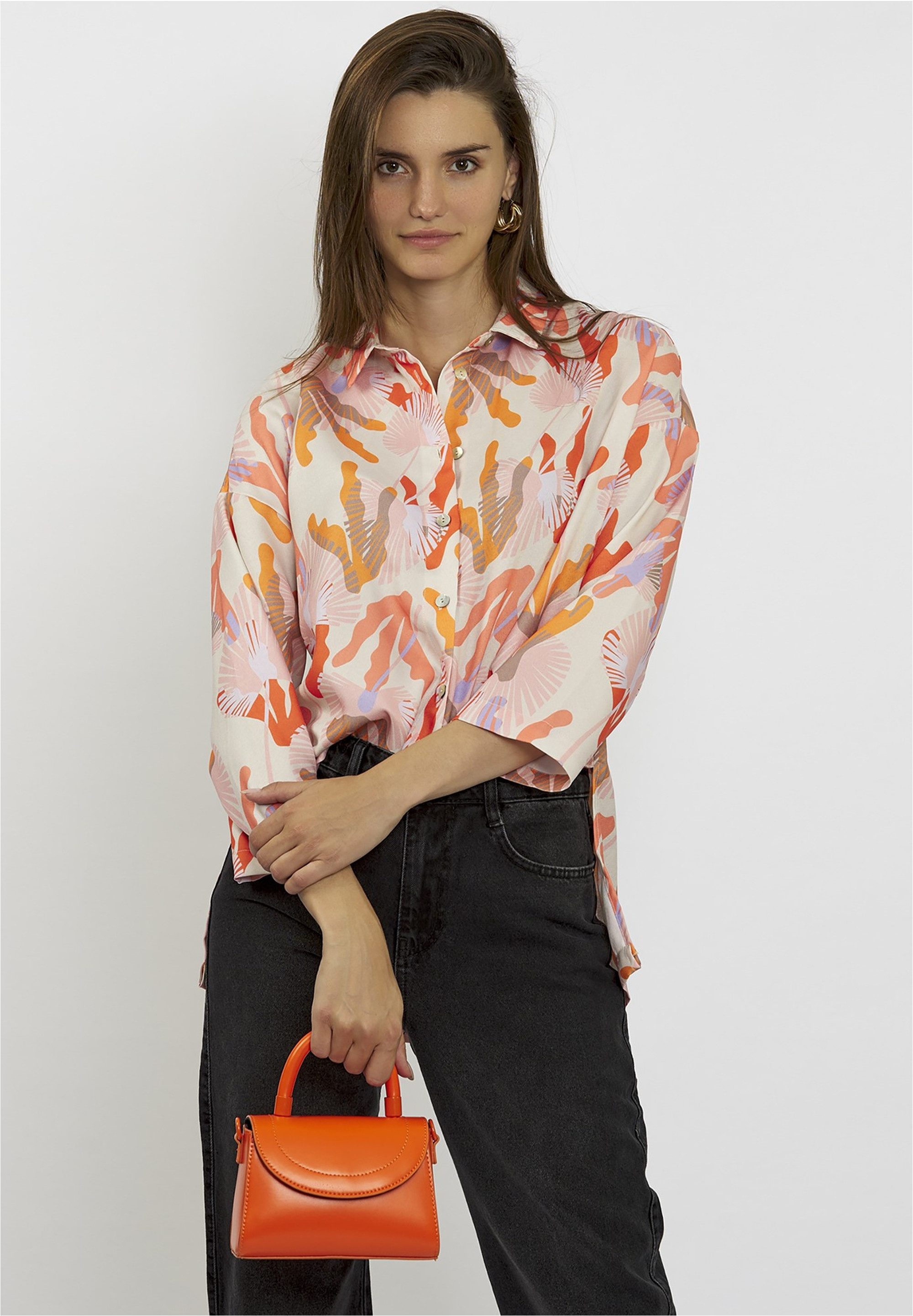freshlions Klassische Bluse (1-tlg) mit elegantem Kentkragen günstig online kaufen