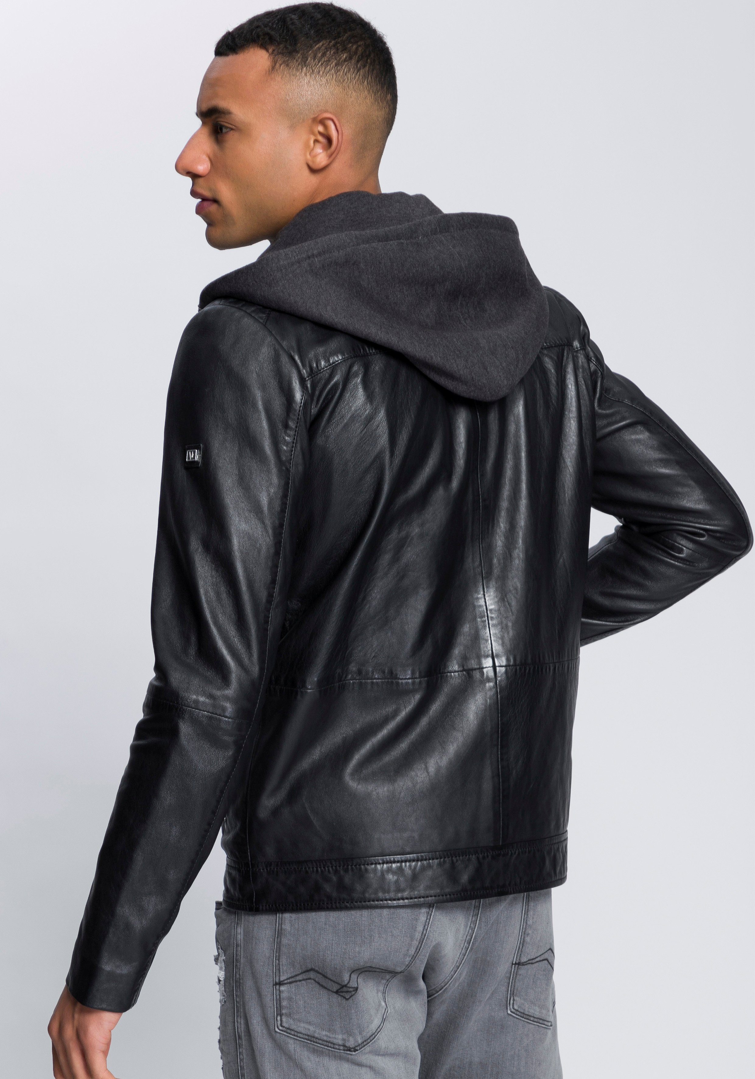 Bruno Banani Lederjacke aus Lammnappaleder, taillierter günstig online kaufen