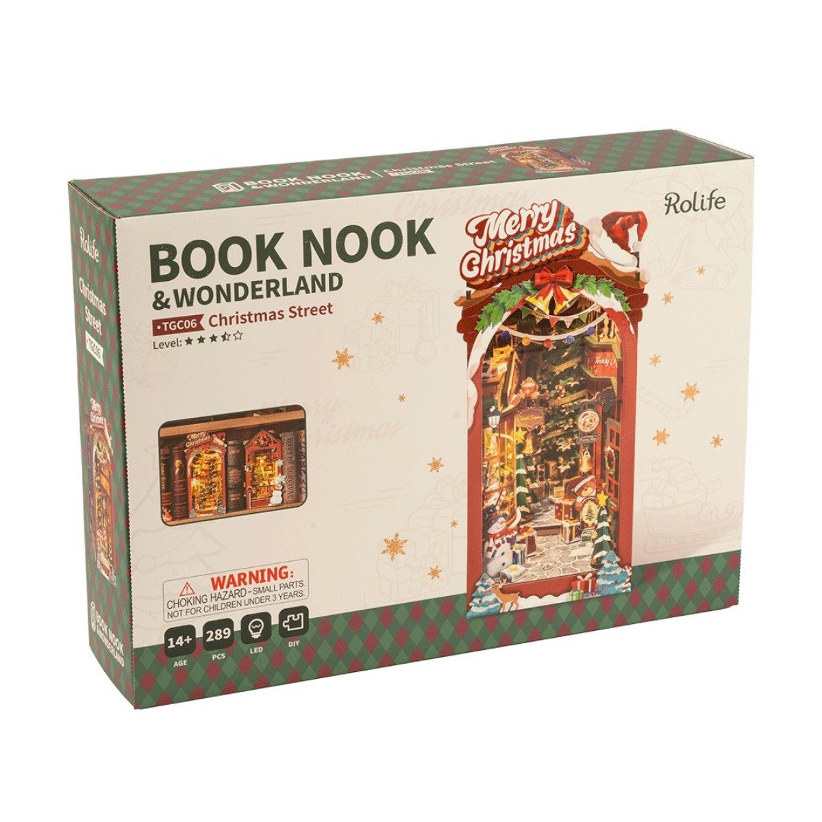 ROLIFE 3D-Puzzle Book Nook "Christmas Street", 289 Puzzleteile